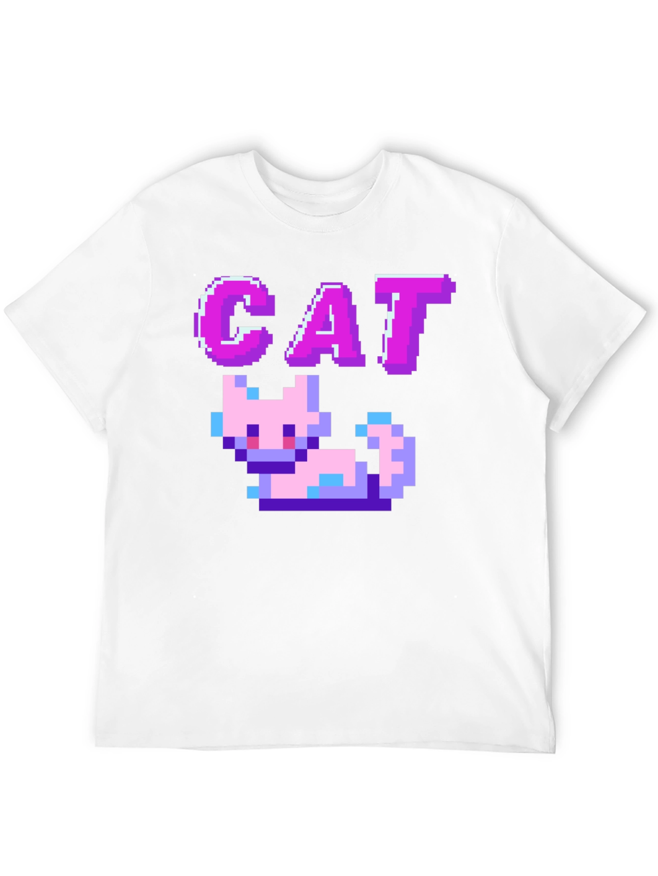 Pixel Cat Black T-Shirt