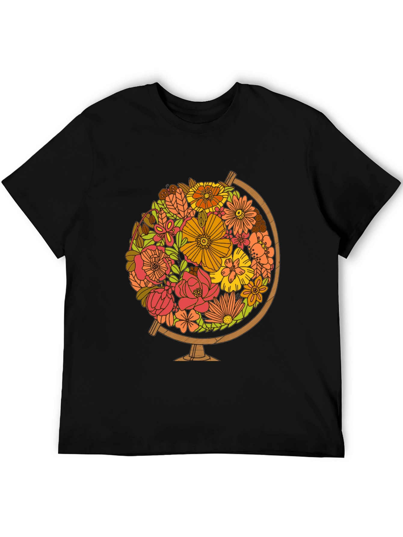 Floral Globe Graphic Tee - Earth Day T-Shirt