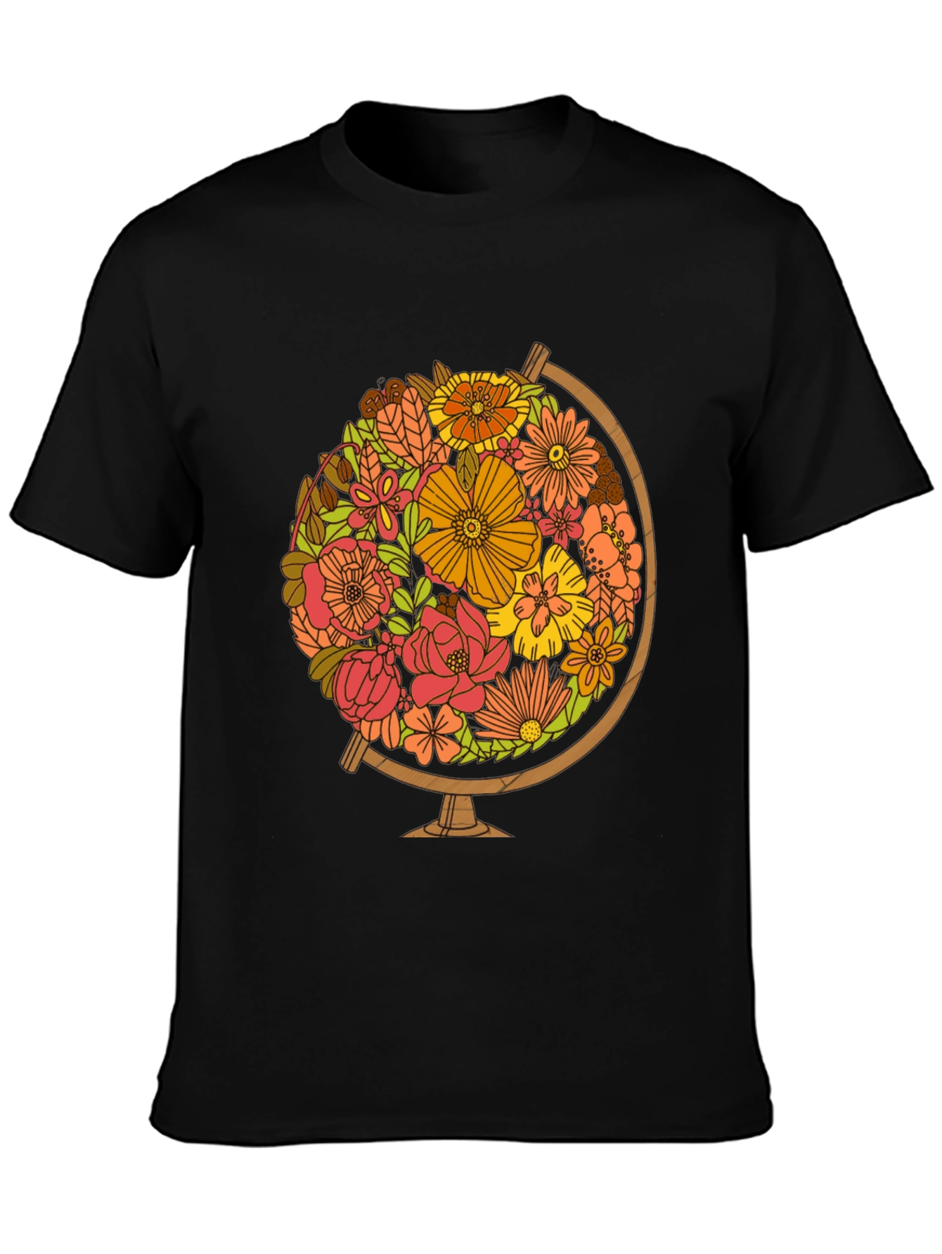 Floral Globe Graphic Tee - Earth Day T-Shirt