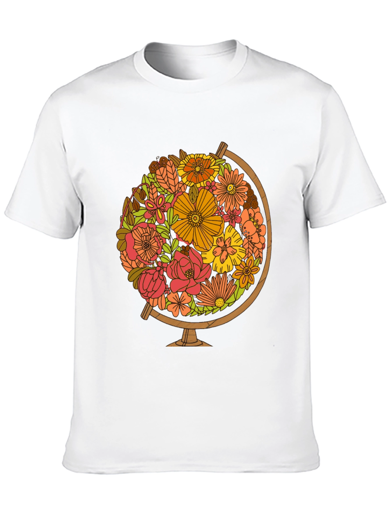 Floral Globe Graphic Tee - Earth Day T-Shirt