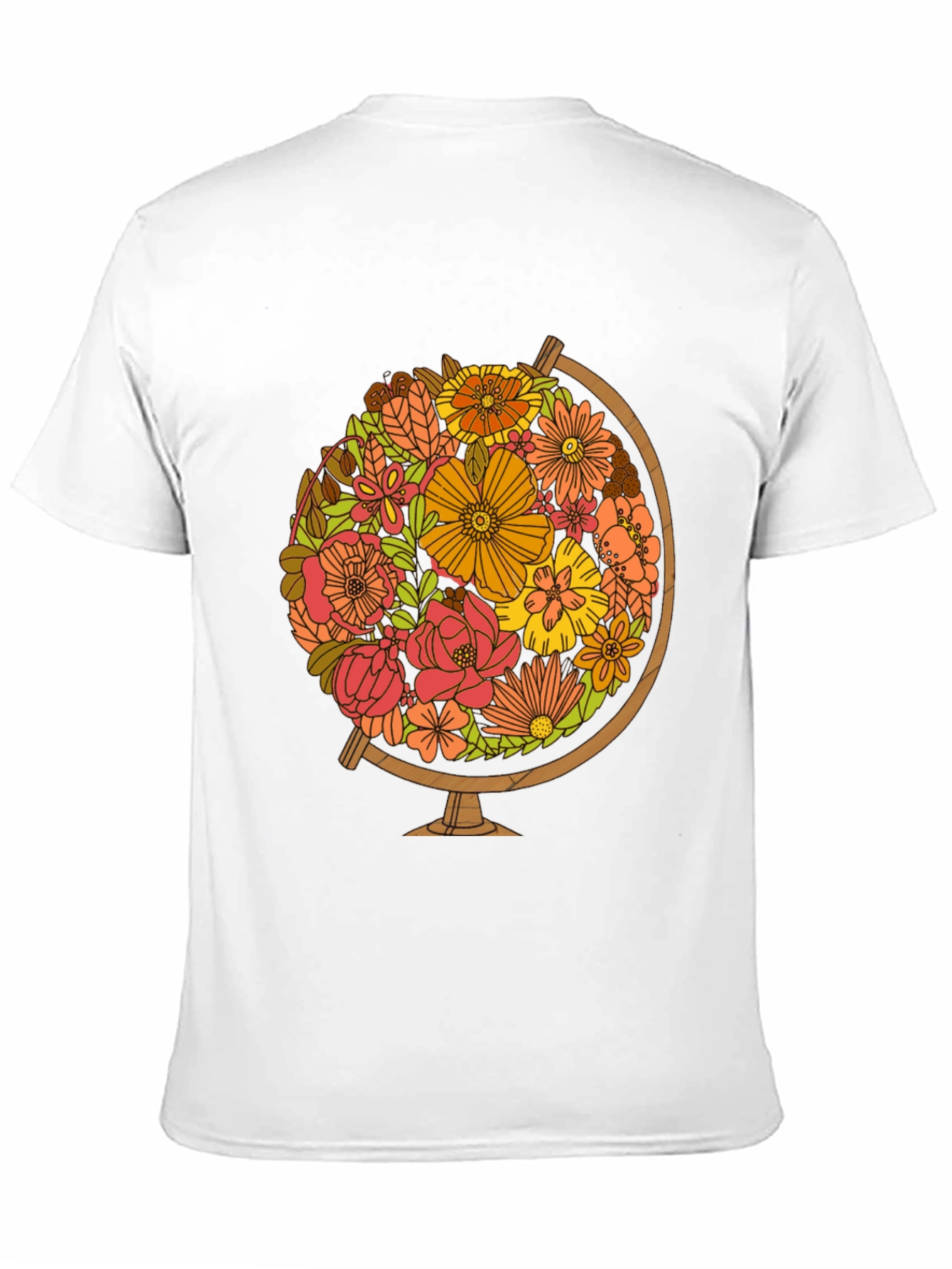Floral Globe Graphic Tee - Earth Day T-Shirt