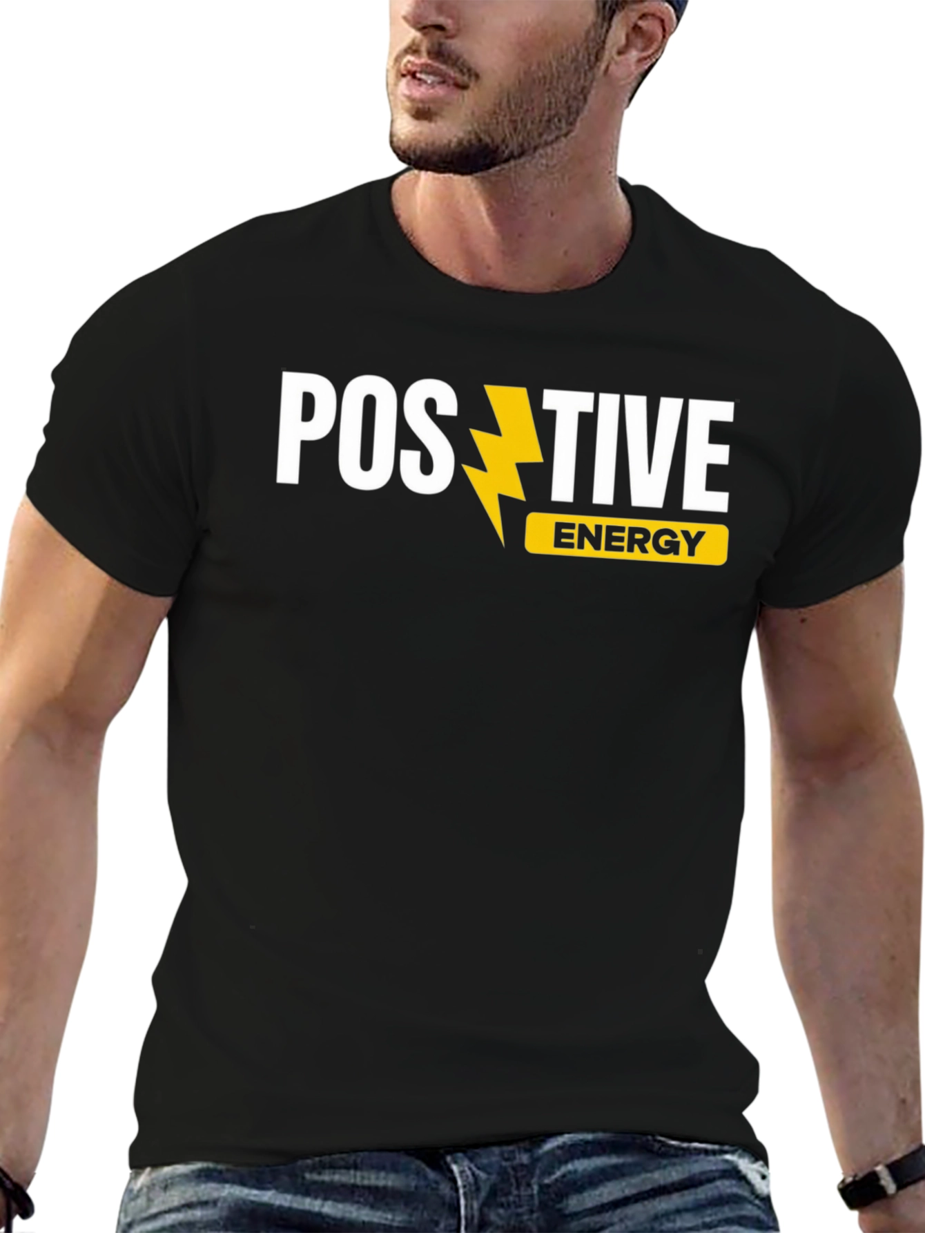 Positive Energy Graphic T-Shirt - Black