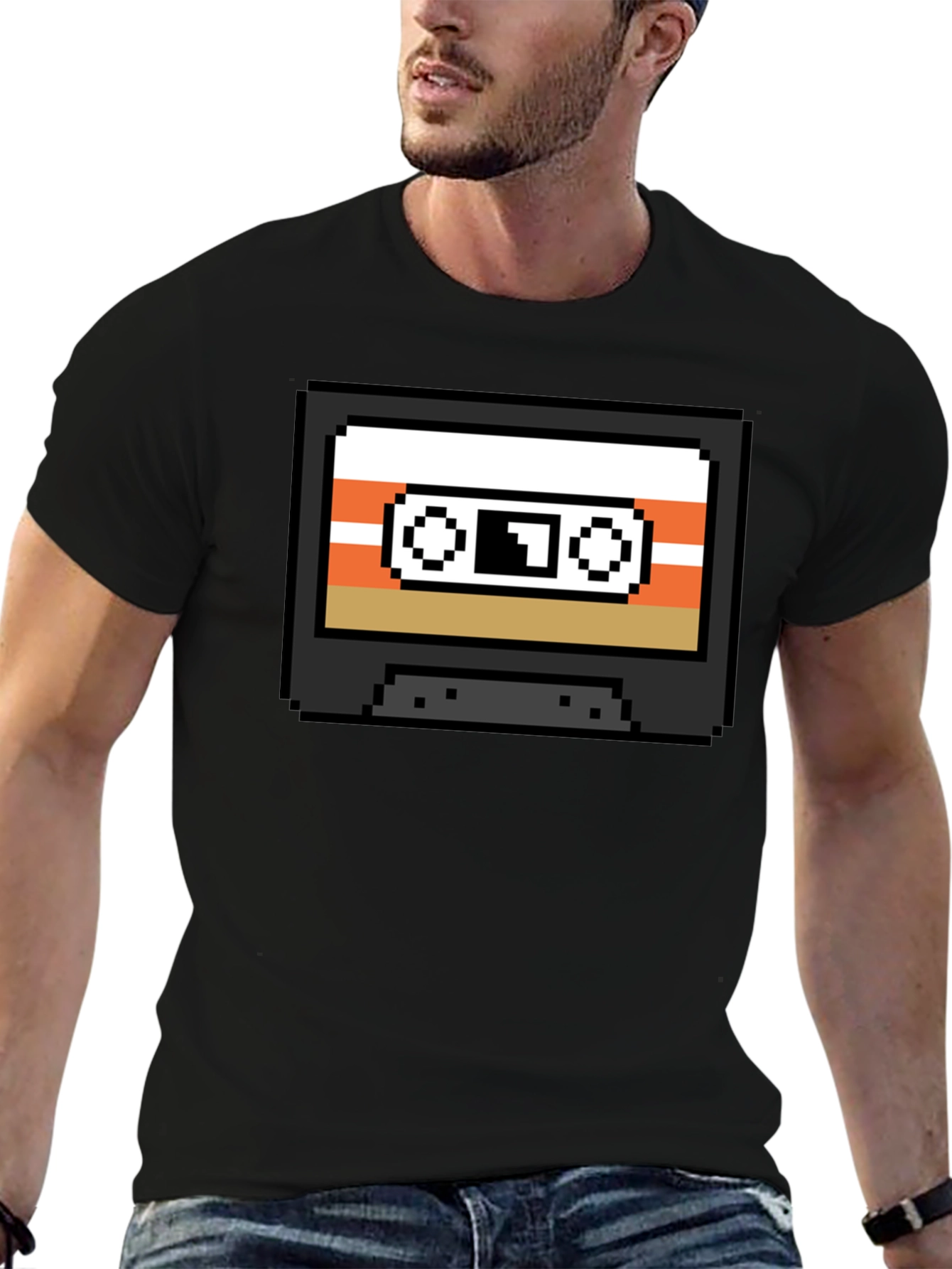 Pixel Cassette Tape Graphic Tee
