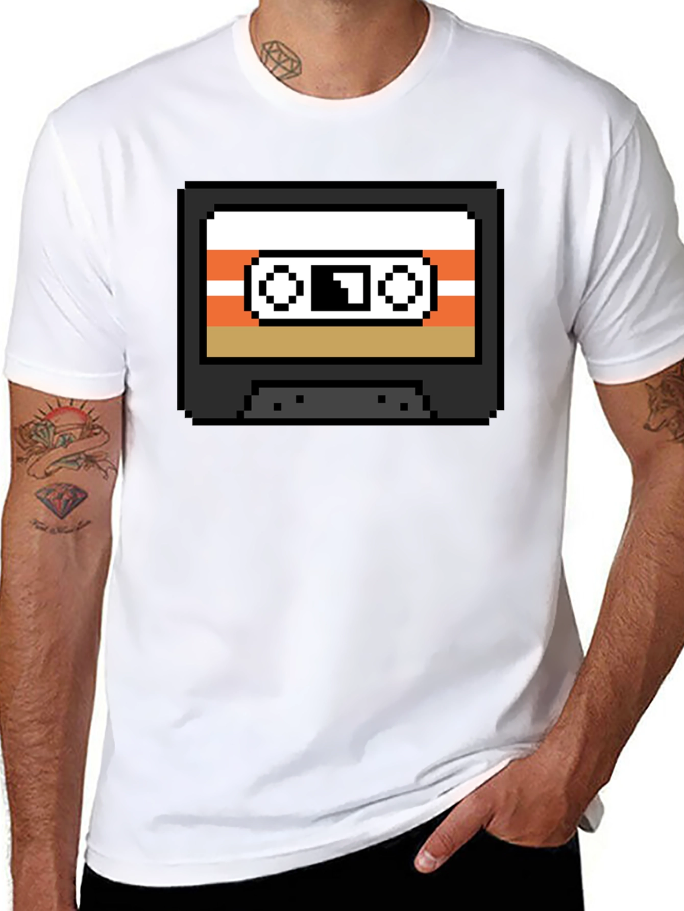 Pixel Cassette Tape Graphic Tee