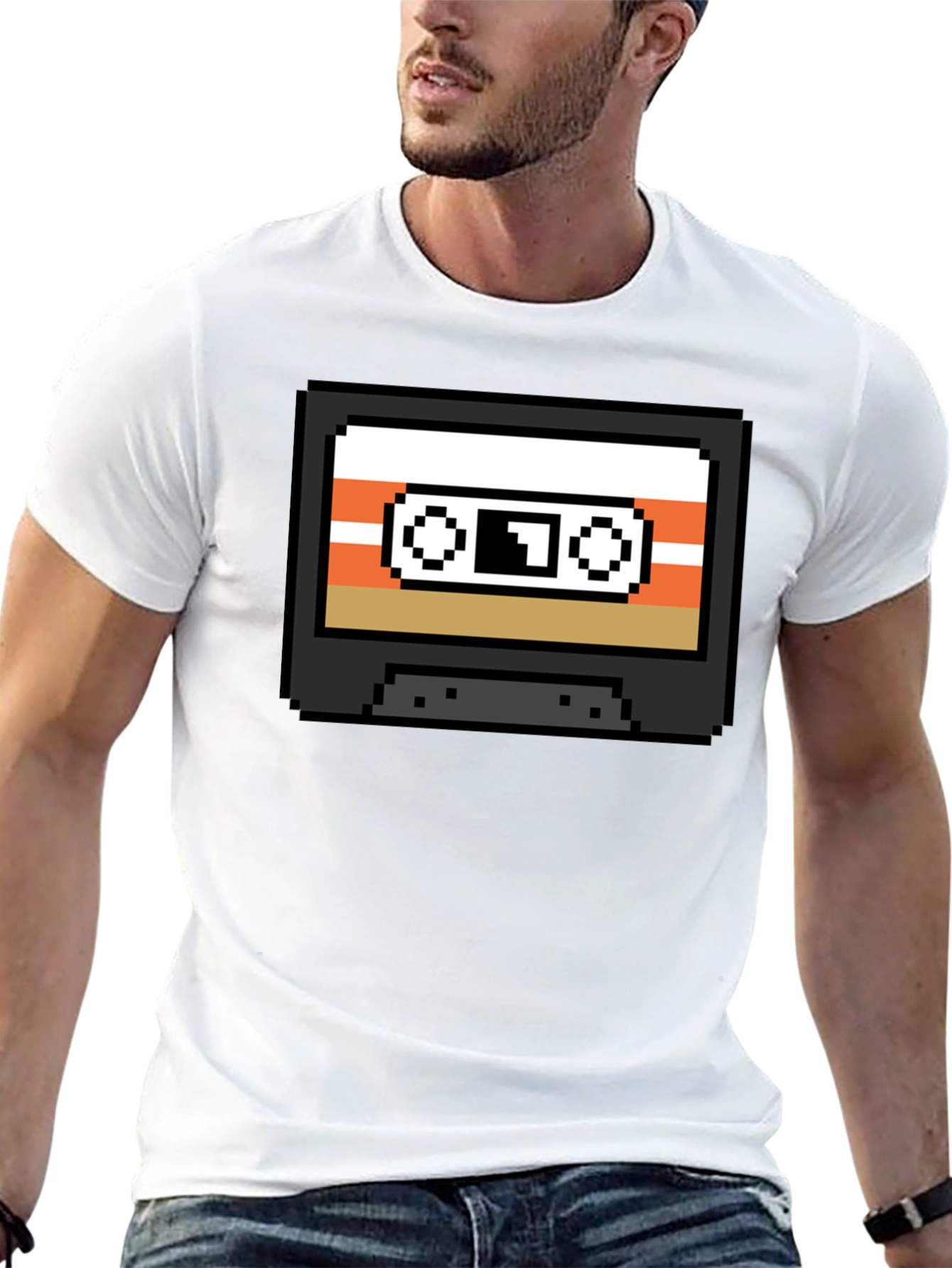 Pixel Cassette Tape Graphic Tee