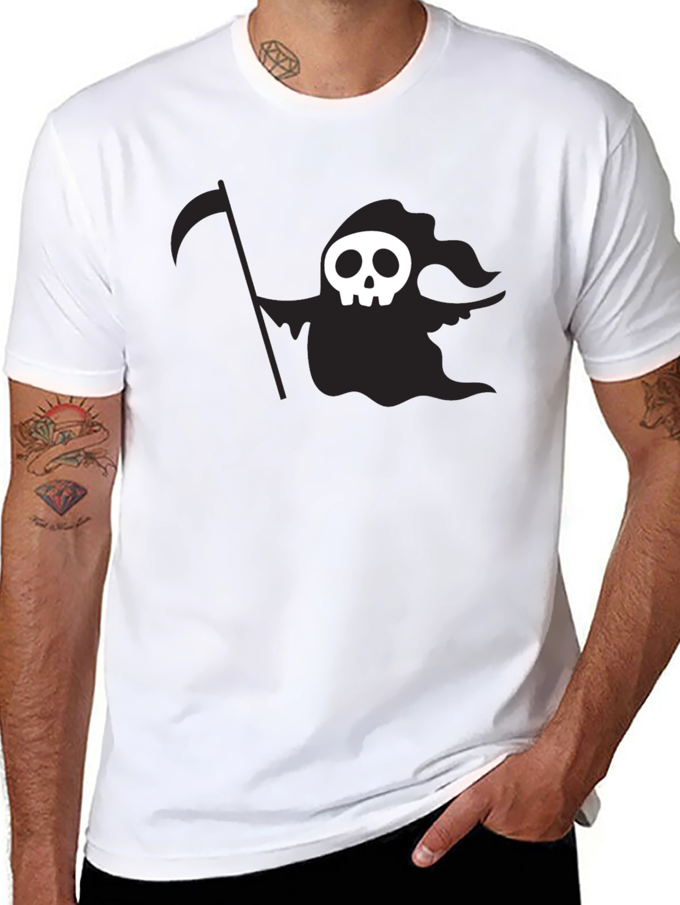 Grim Reaper Graphic Black T-Shirt