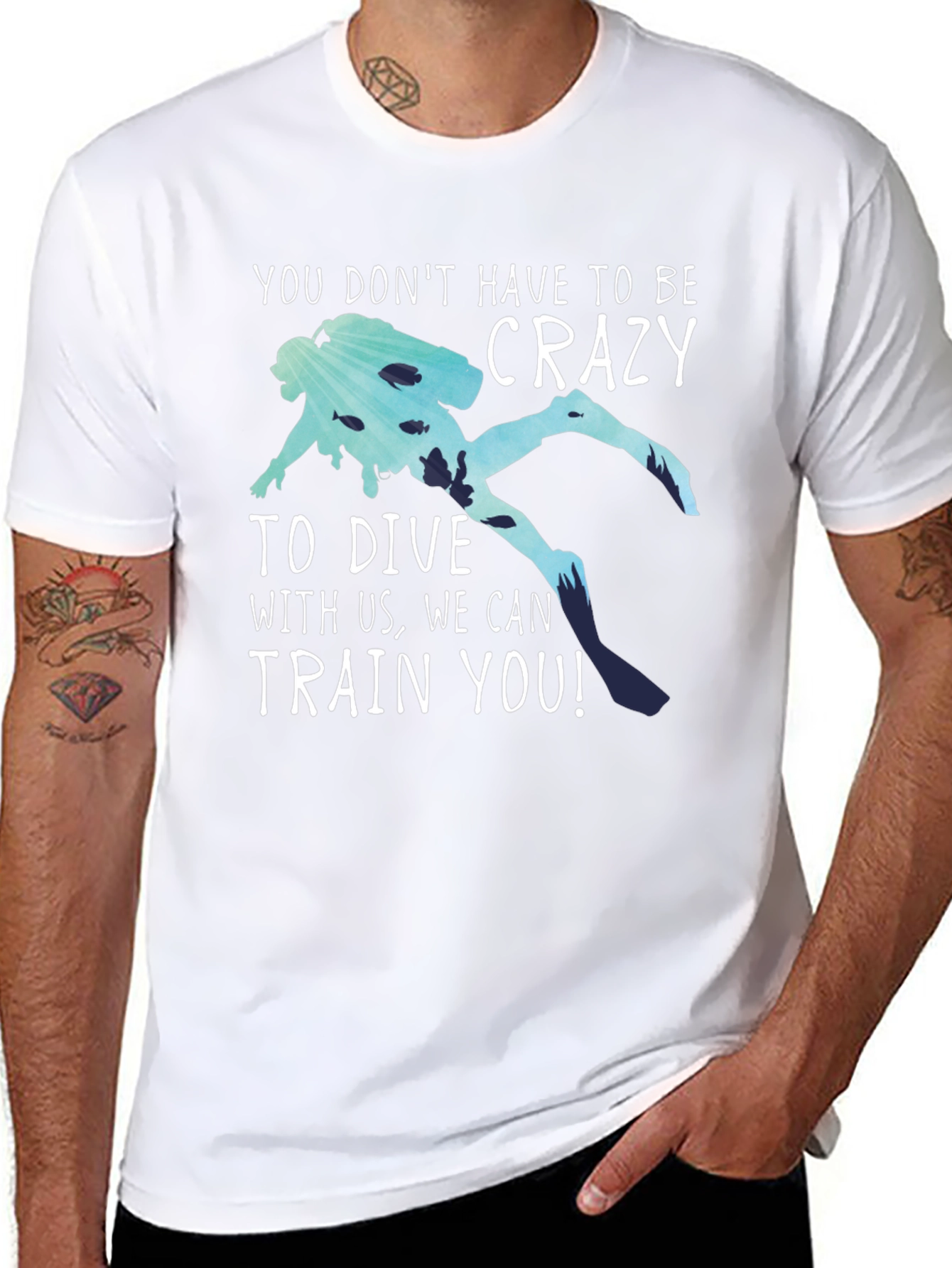 Funny Diving T-Shirt: No Crazy Divers Needed!