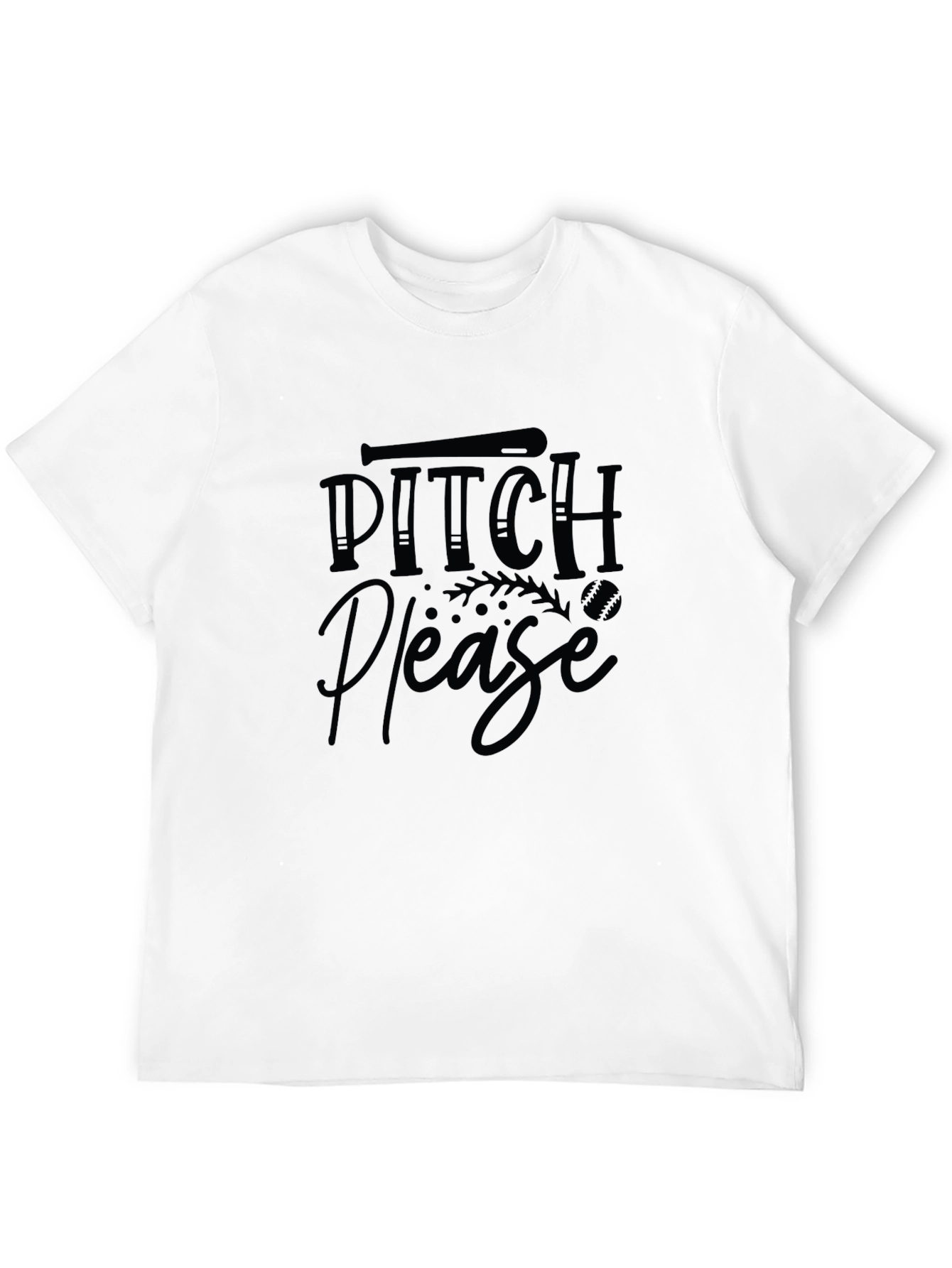 Pitch Please Baseball Graphic T-Shirt