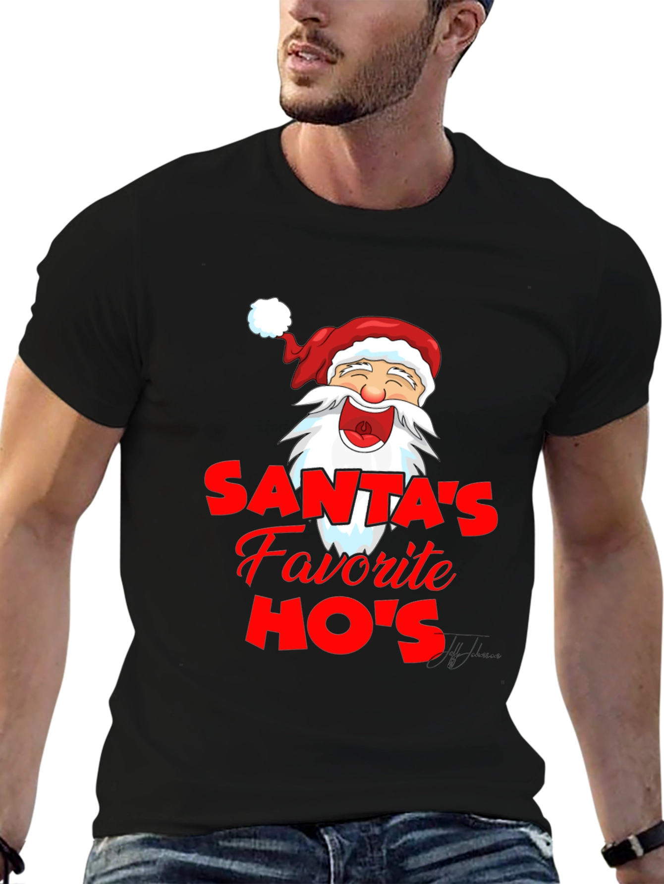 Santas Favorite HOs Funny Graphic T-Shirt