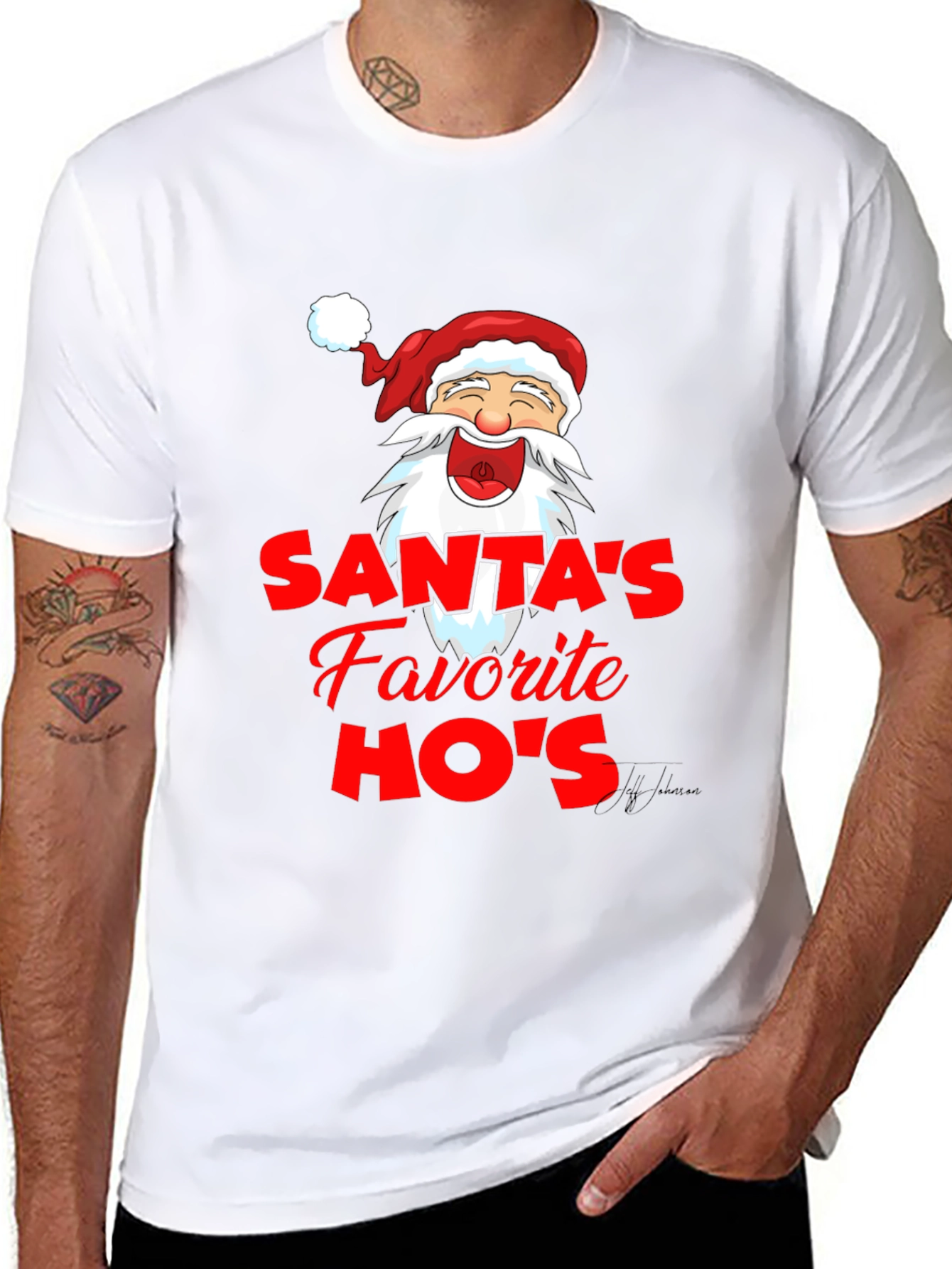 Santas Favorite HOs Funny Graphic T-Shirt