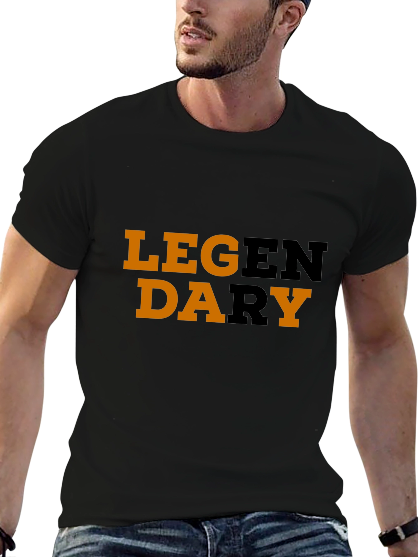 Legendary Graphic Black Cotton T-Shirt