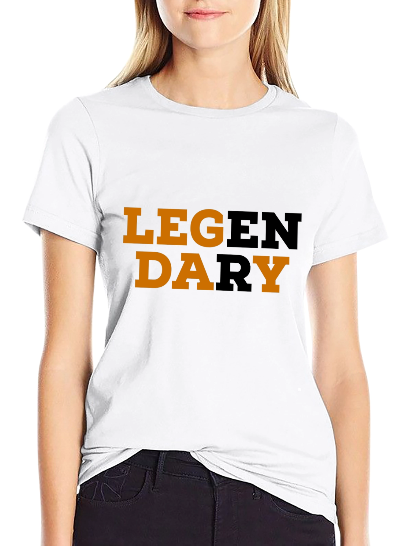 Legendary Graphic Black Cotton T-Shirt