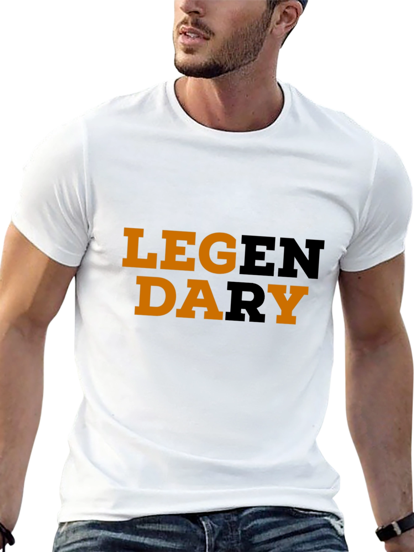 Legendary Graphic Black Cotton T-Shirt
