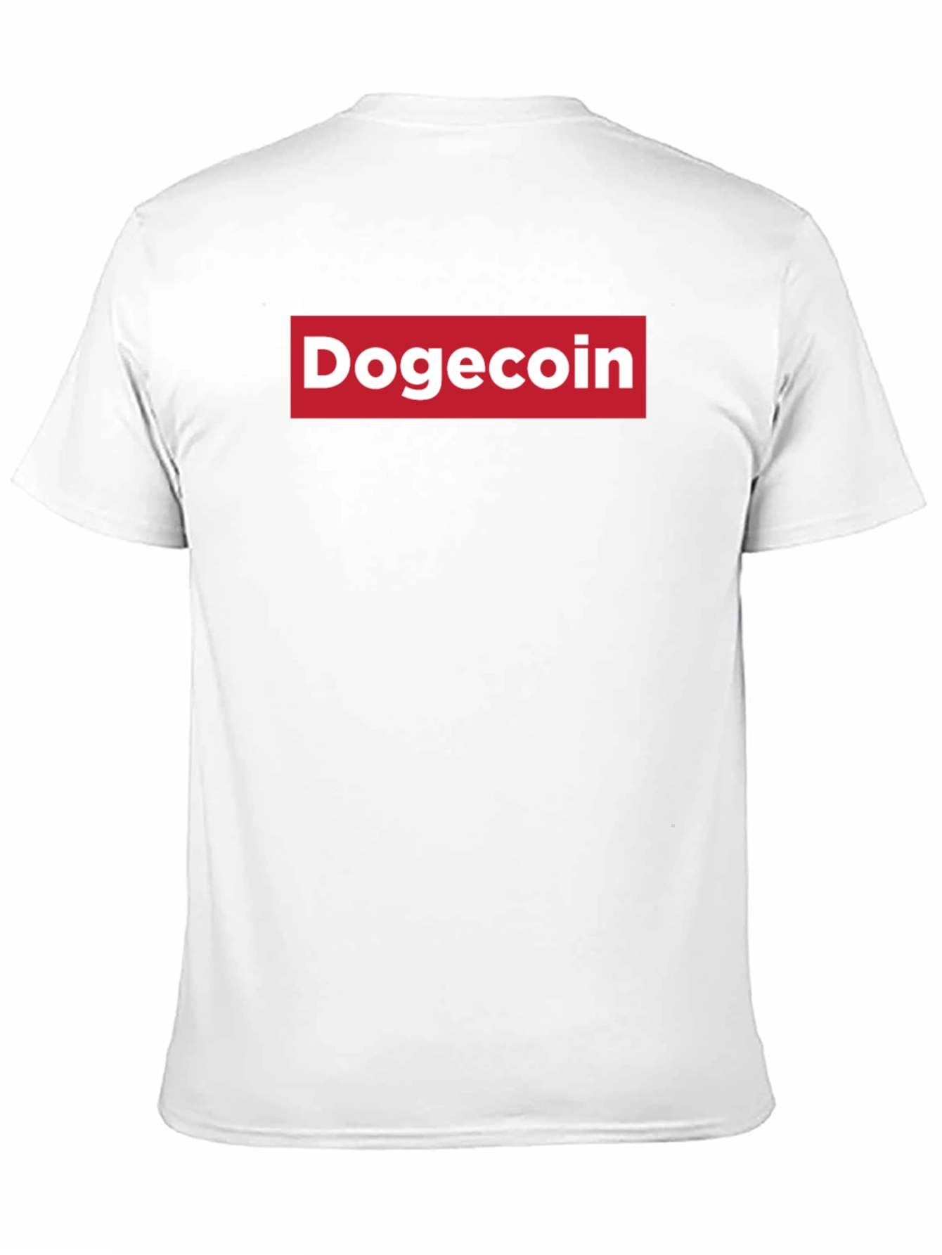 Dogecoin Red Box Logo T-Shirt - Black