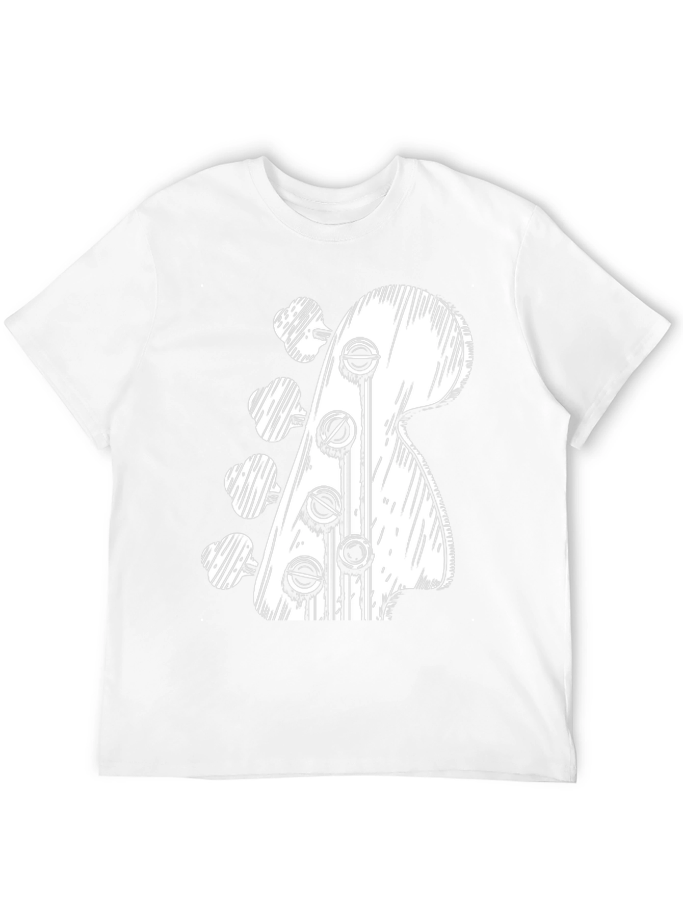 Bass Guitar Headstock T-Shirt - Music Lover Tee