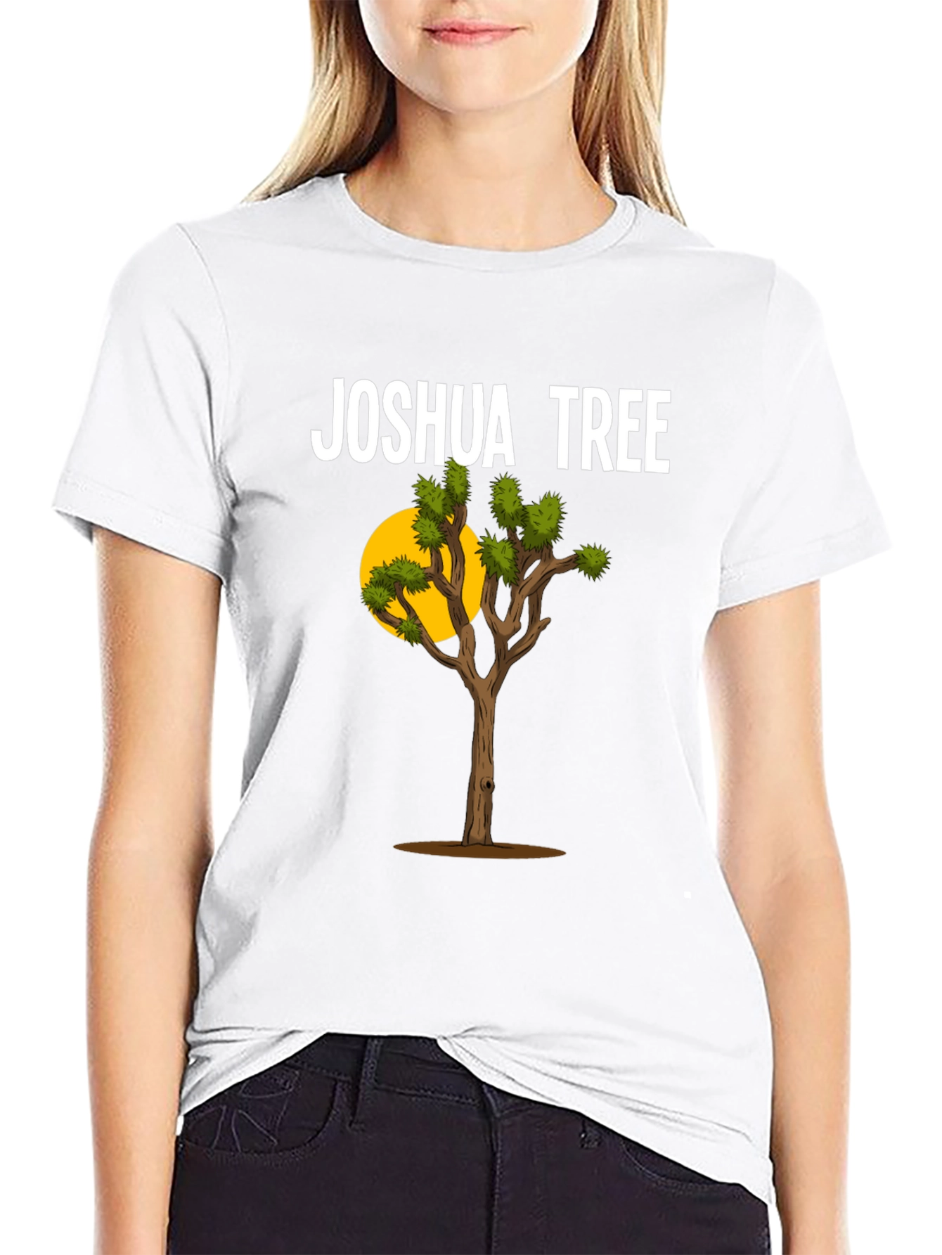 Joshua Tree Graphic T-Shirt - Black Cotton Blend