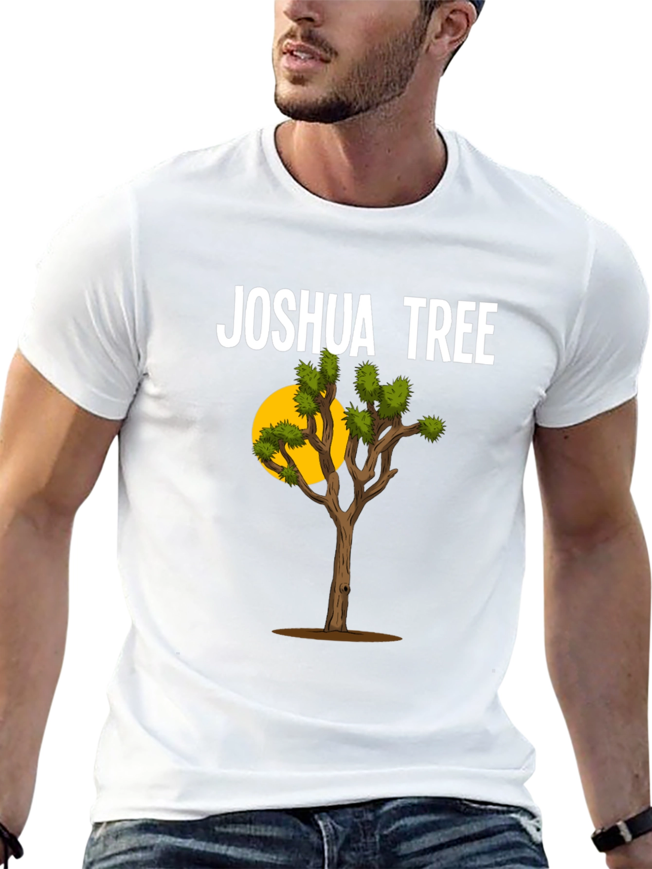Joshua Tree Graphic T-Shirt - Black Cotton Blend
