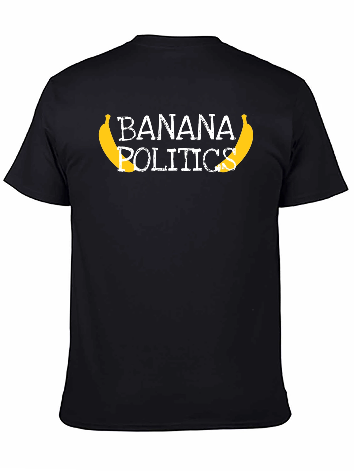 Banana Politics Graphic Tee - Unisex Black T-Shirt