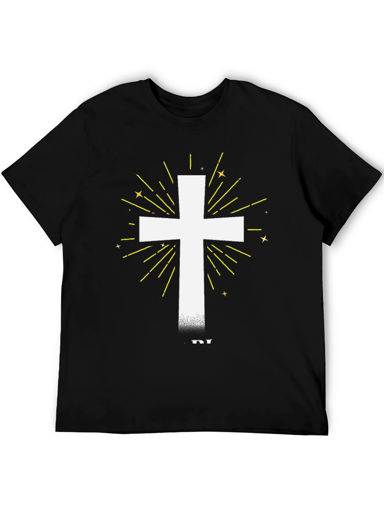 Radiant Cross Graphic Tee - Black
