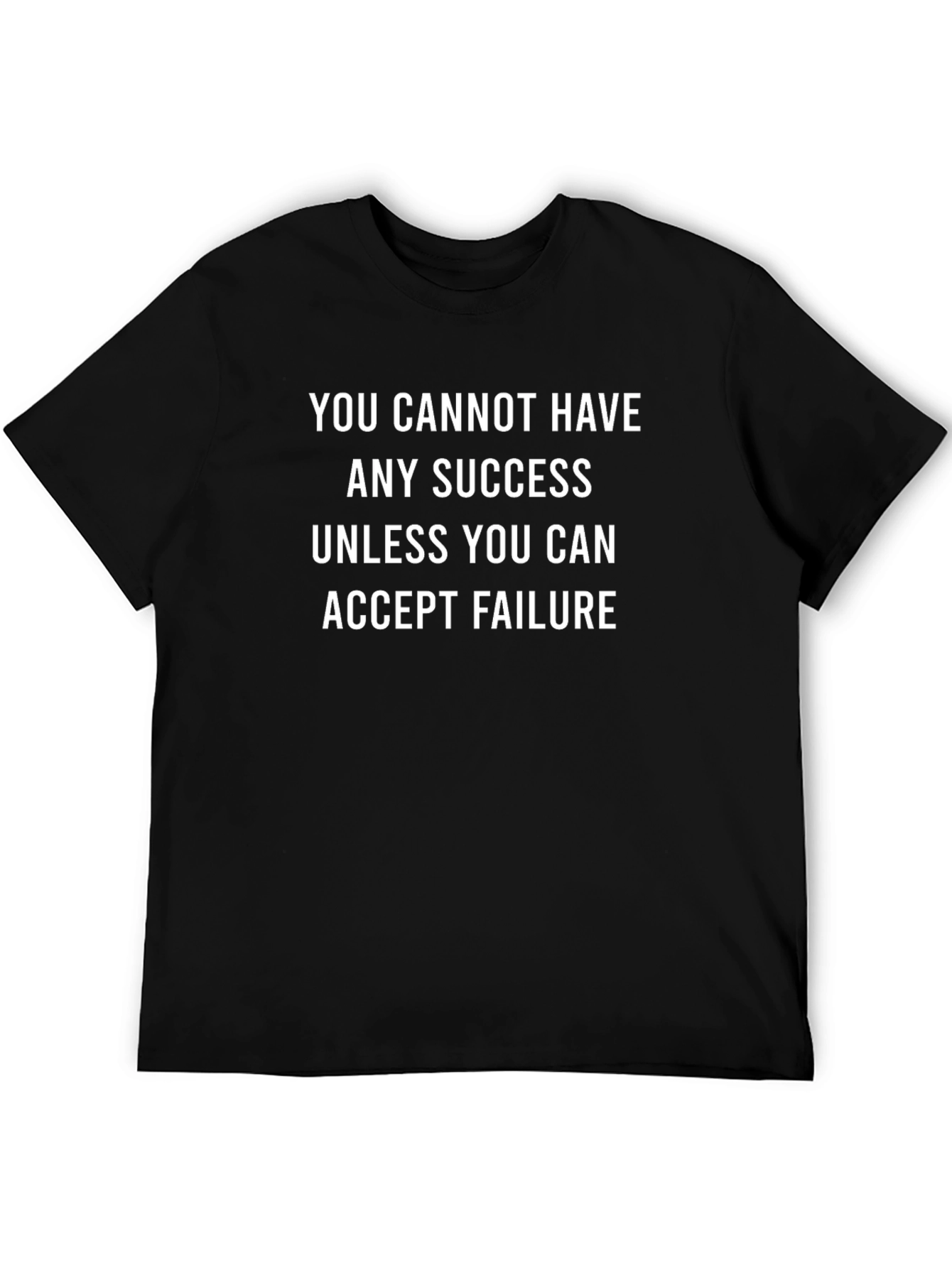Motivational Tee: Accept Failure for Success - Black