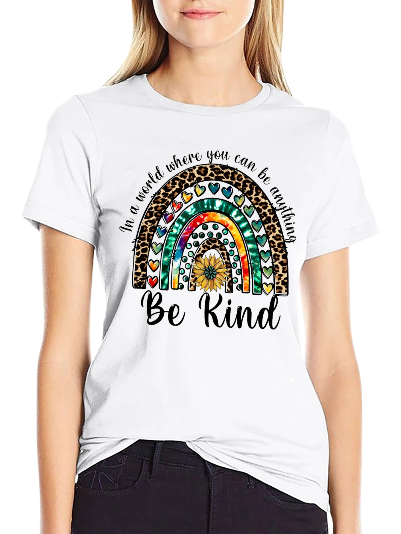 Be Kind Rainbow Graphic Tee