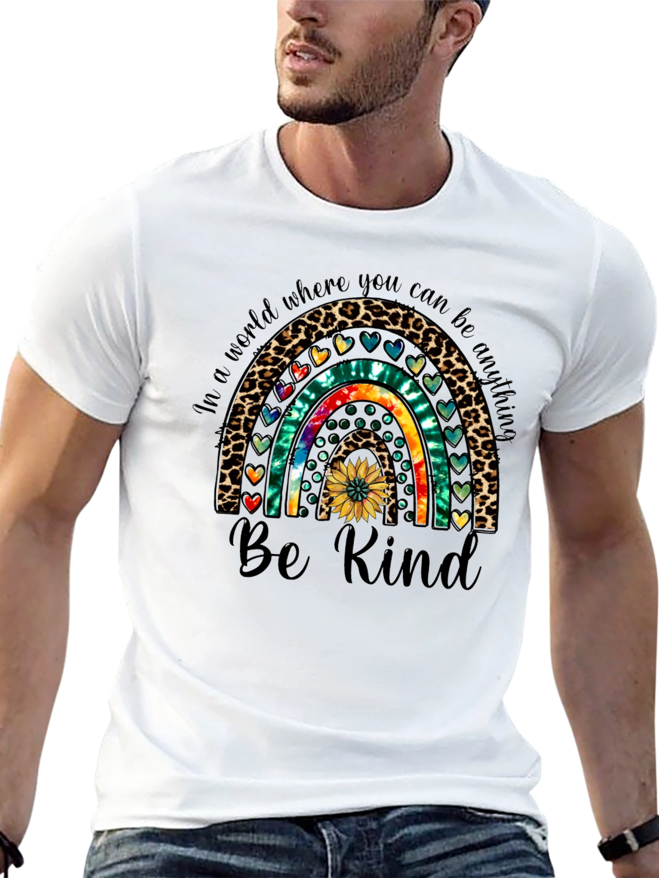 Be Kind Rainbow Graphic Tee