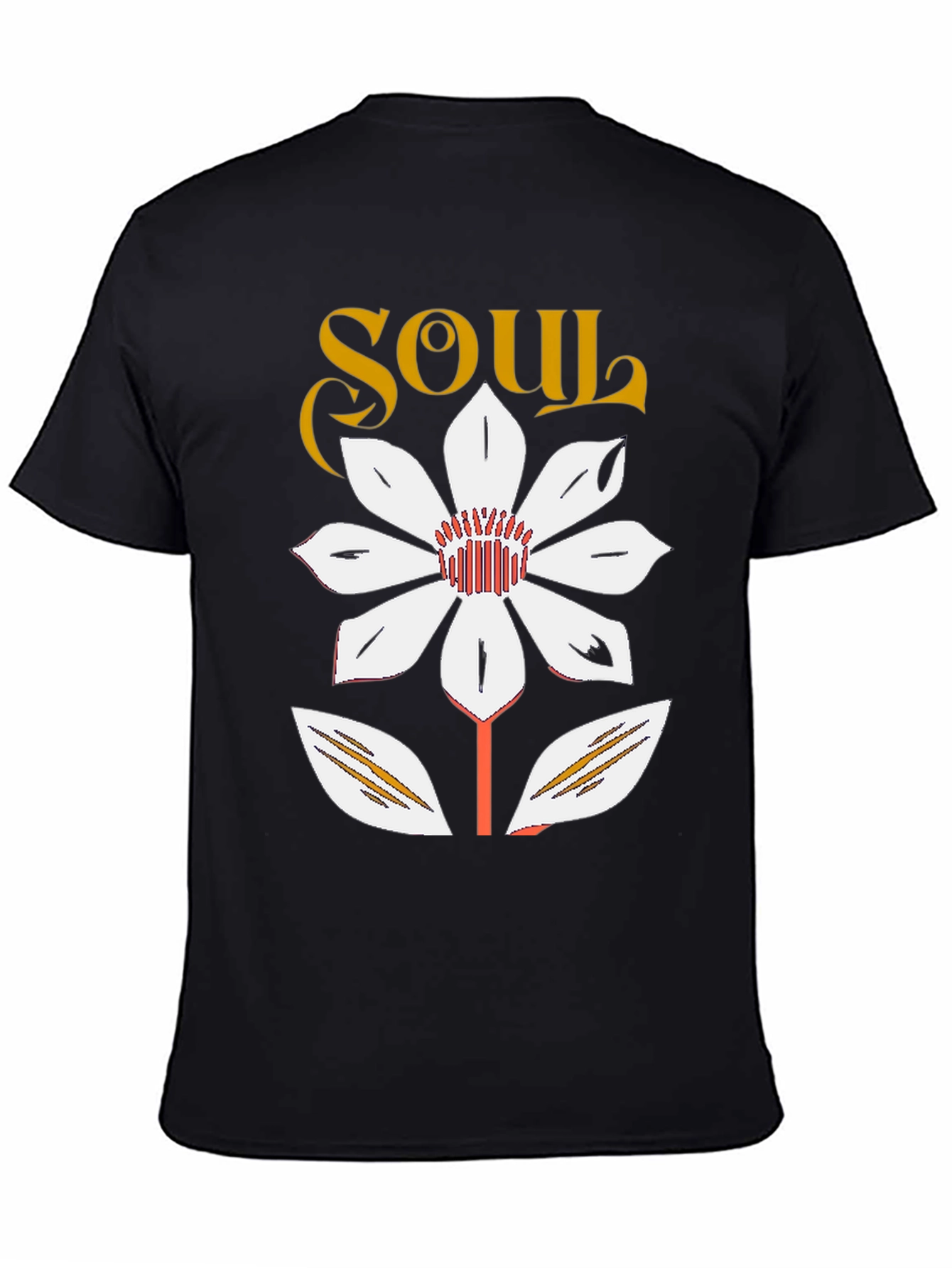 Soul Flower Graphic Tee - Trendy Casual Black T-Shirt