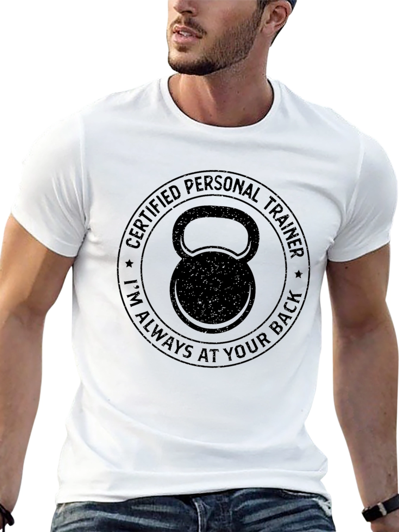 Certified Personal Trainer T-Shirt - Kettlebell Design