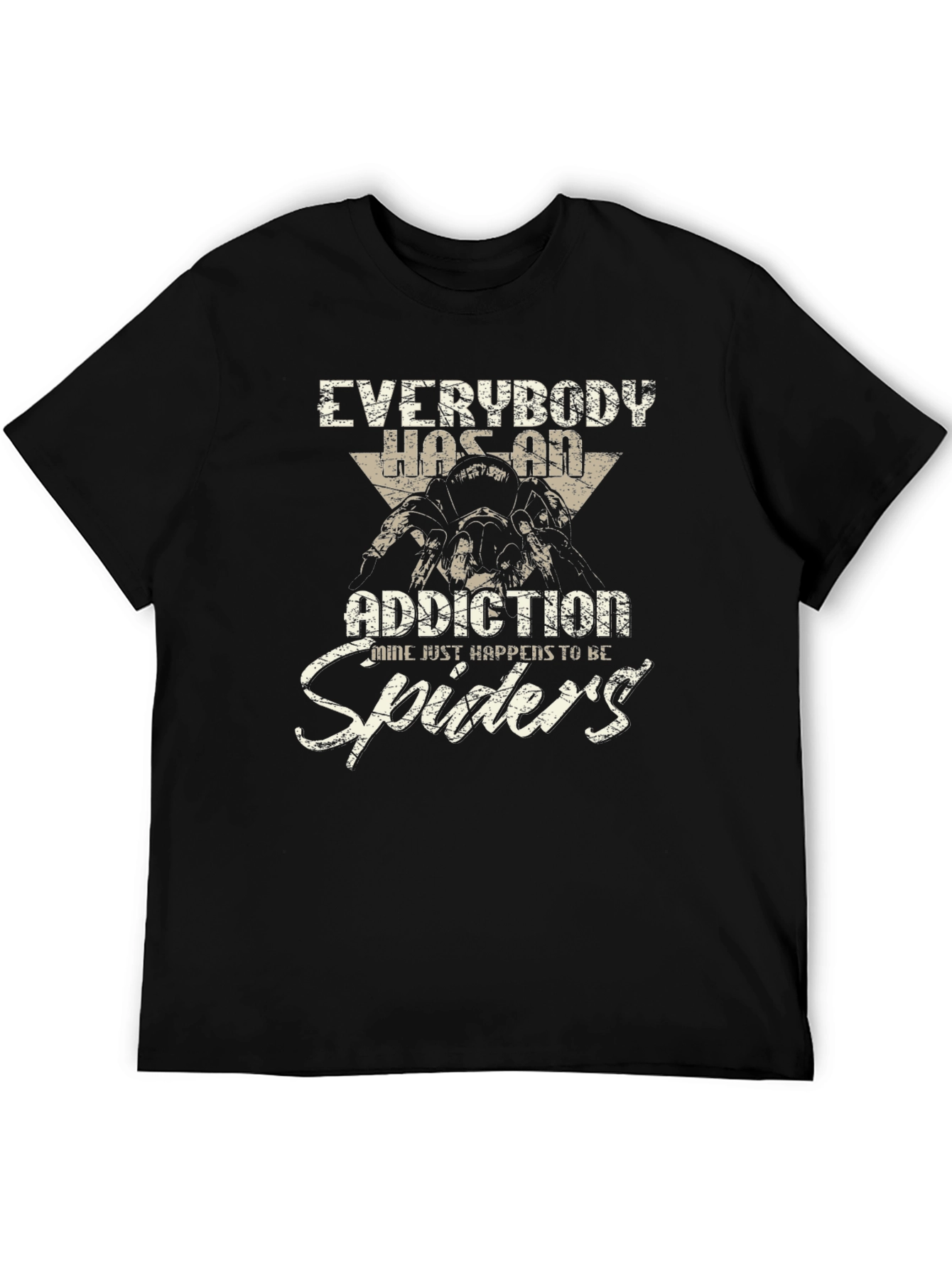 Spider Addiction Graphic Tee - Unisex Black T-Shirt