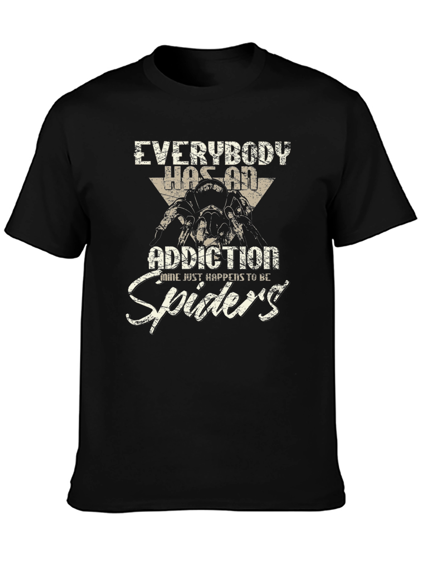 Spider Addiction Graphic Tee - Unisex Black T-Shirt