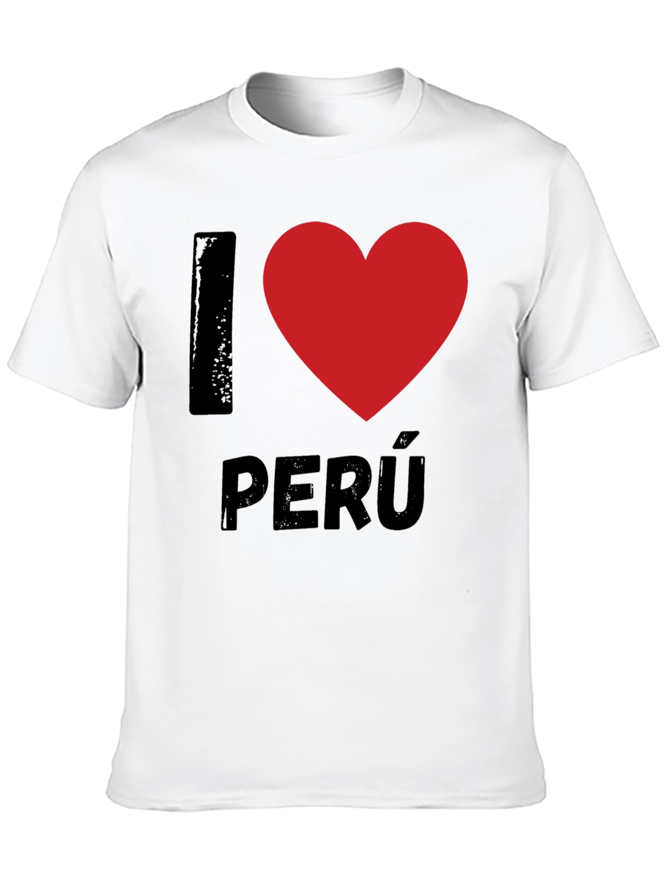 I Heart Peru Black T-Shirt Novelty Graphic Tee
