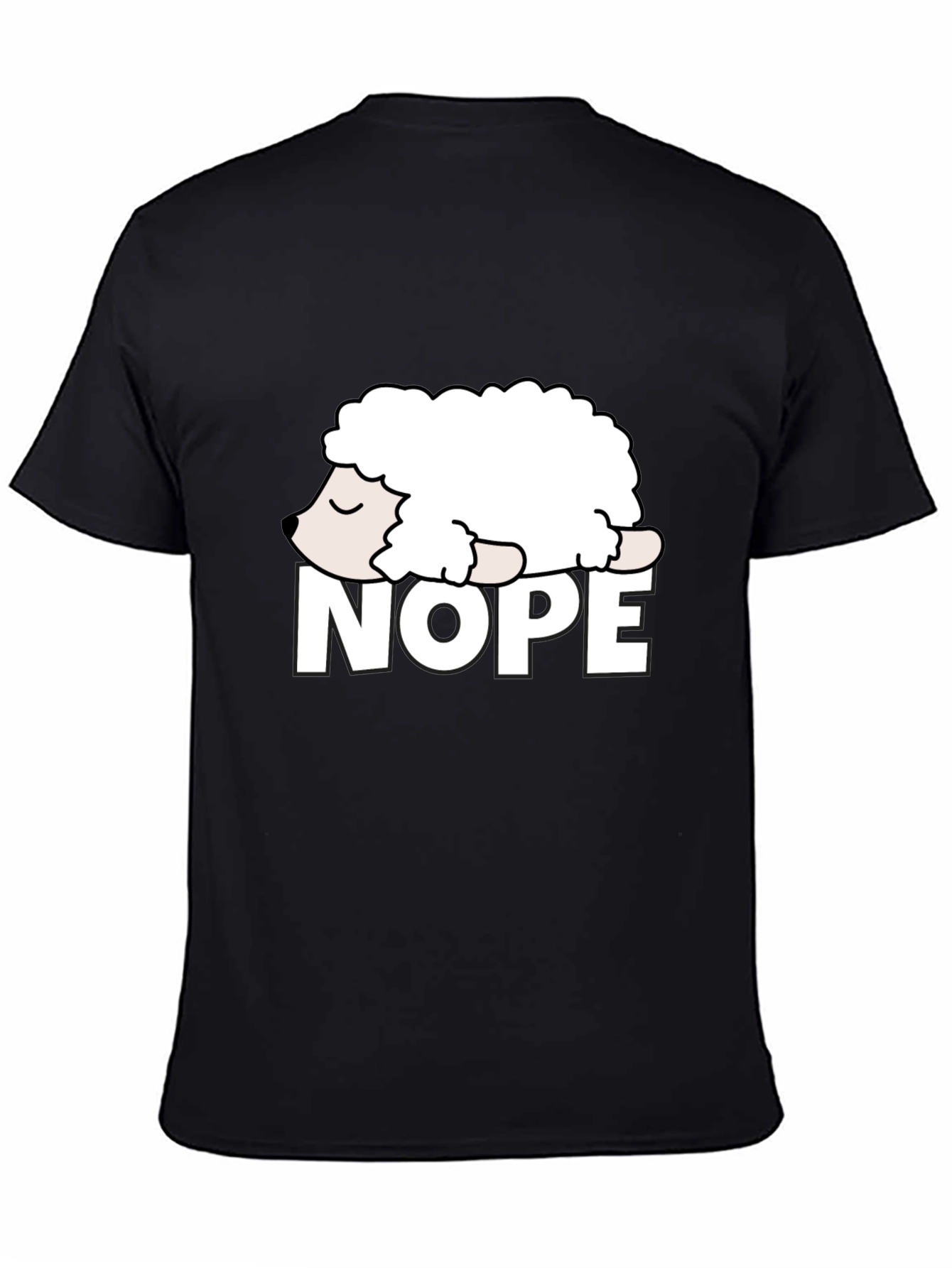 Nope Sheep Graphic Tee - Lazy Humor T-Shirt