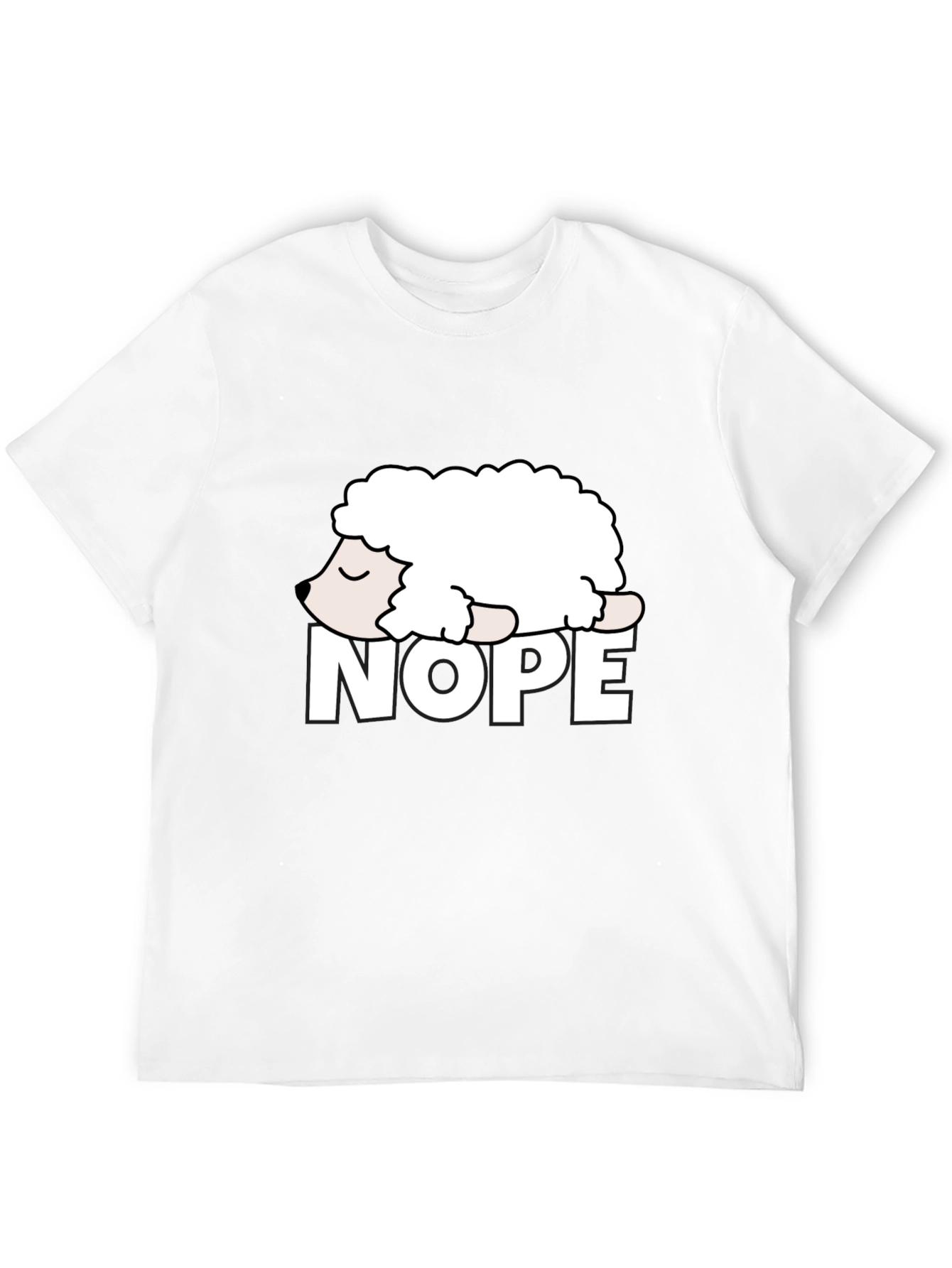 Nope Sheep Graphic Tee - Lazy Humor T-Shirt