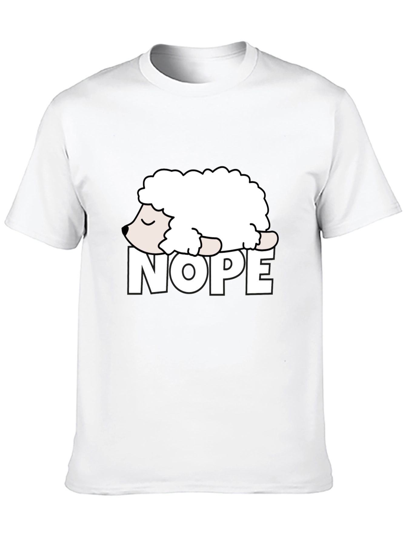 Nope Sheep Graphic Tee - Lazy Humor T-Shirt