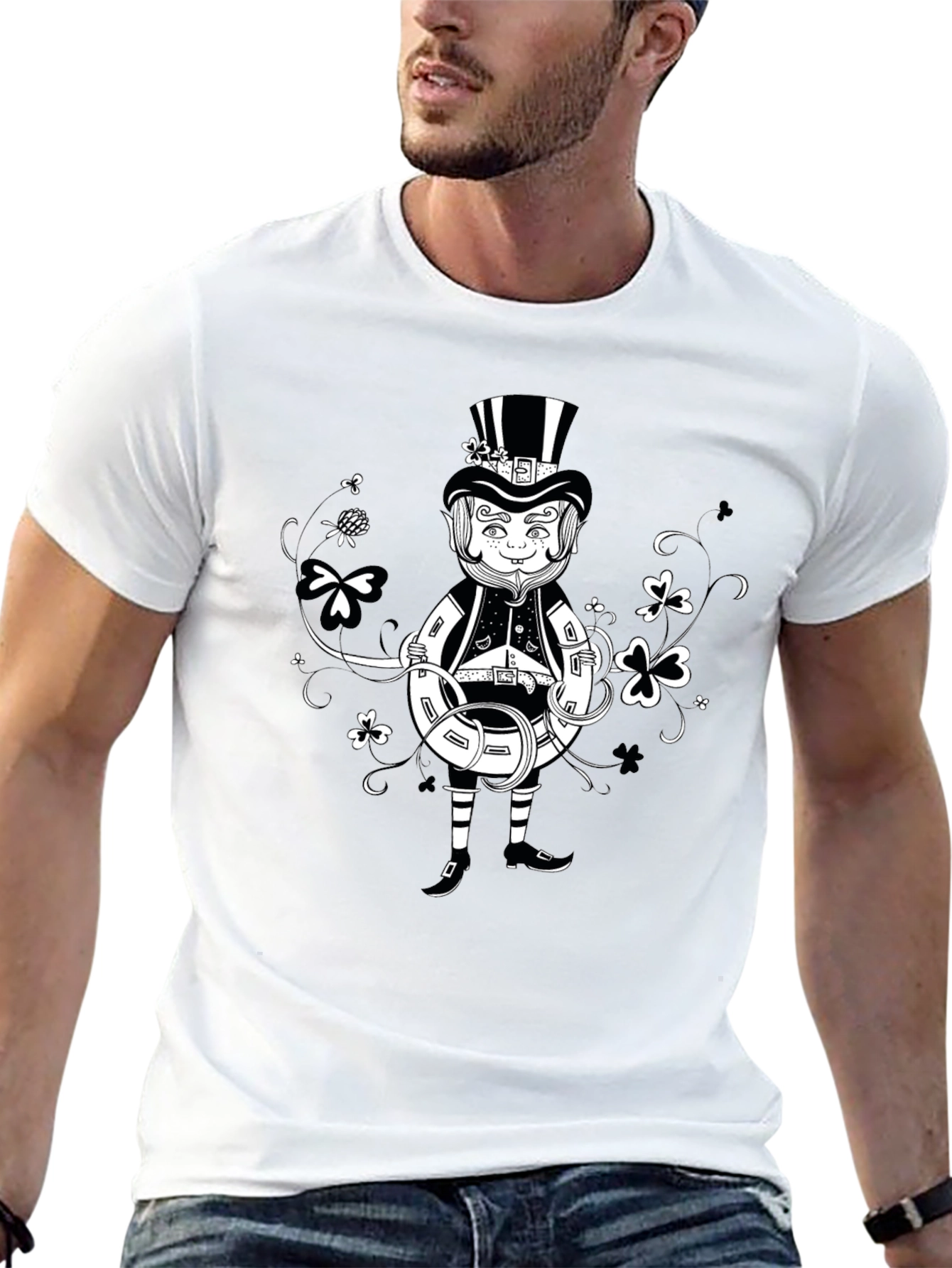 Lucky Leprechaun Black T-Shirt
