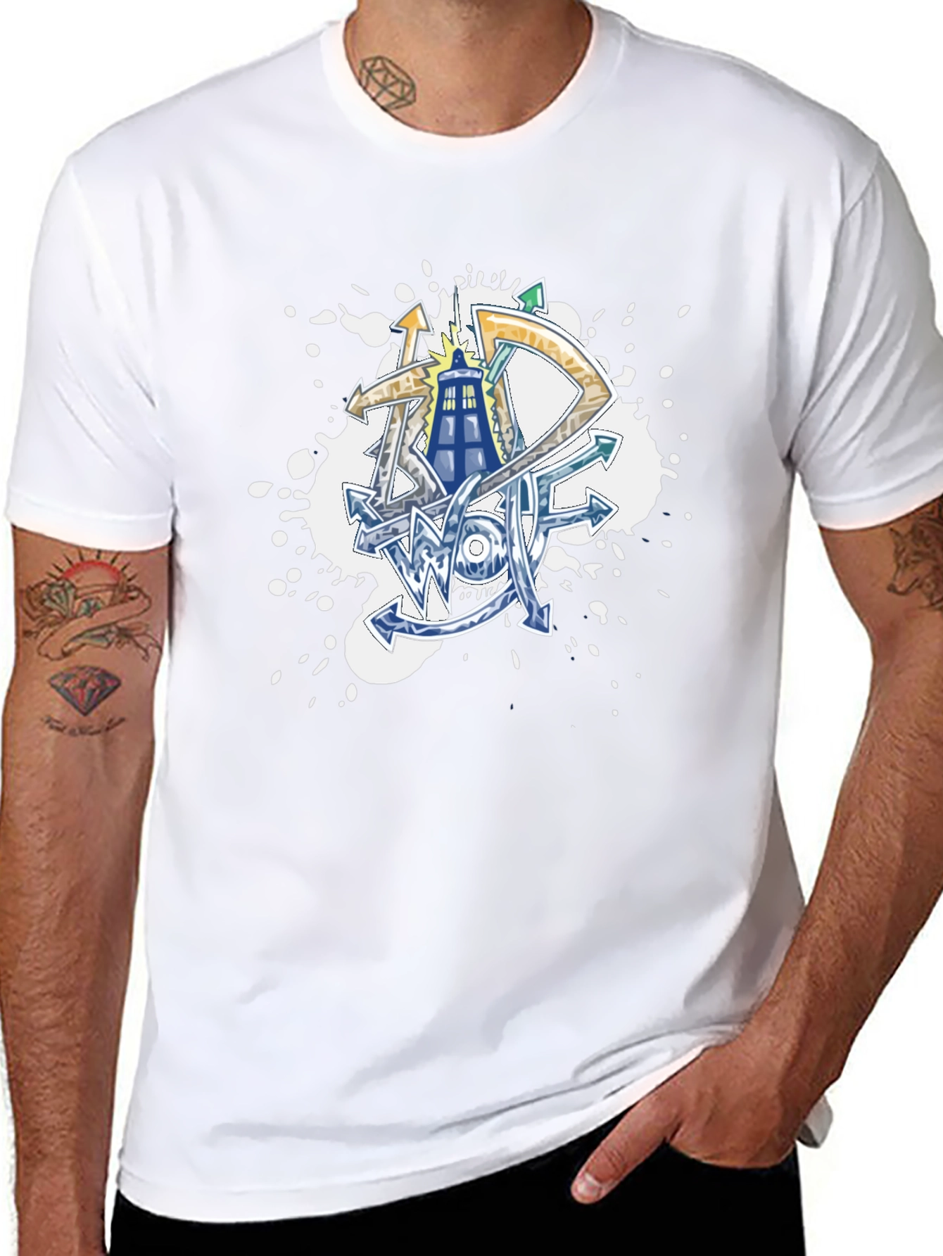 Doctor Who Graffiti Art Black T-Shirt