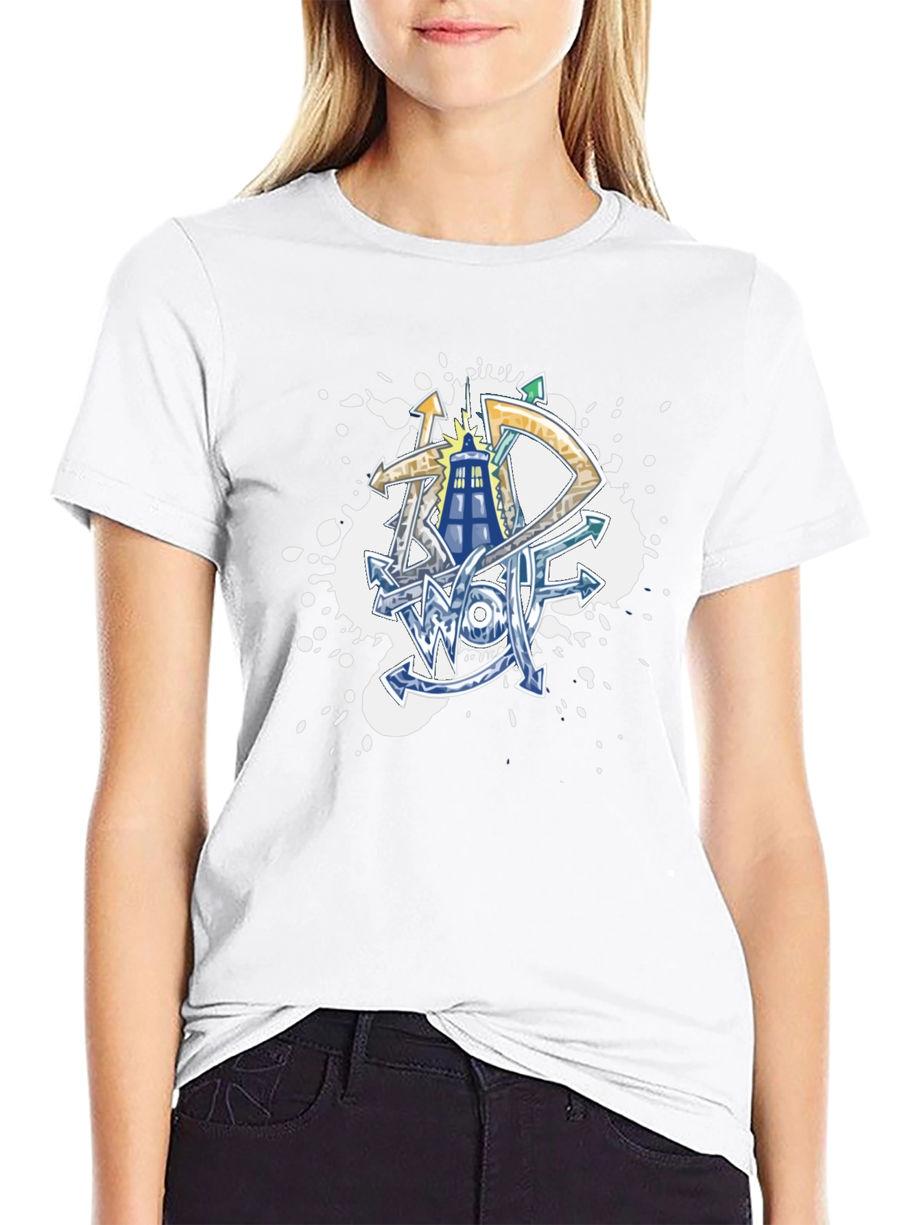 Doctor Who Graffiti Art Black T-Shirt