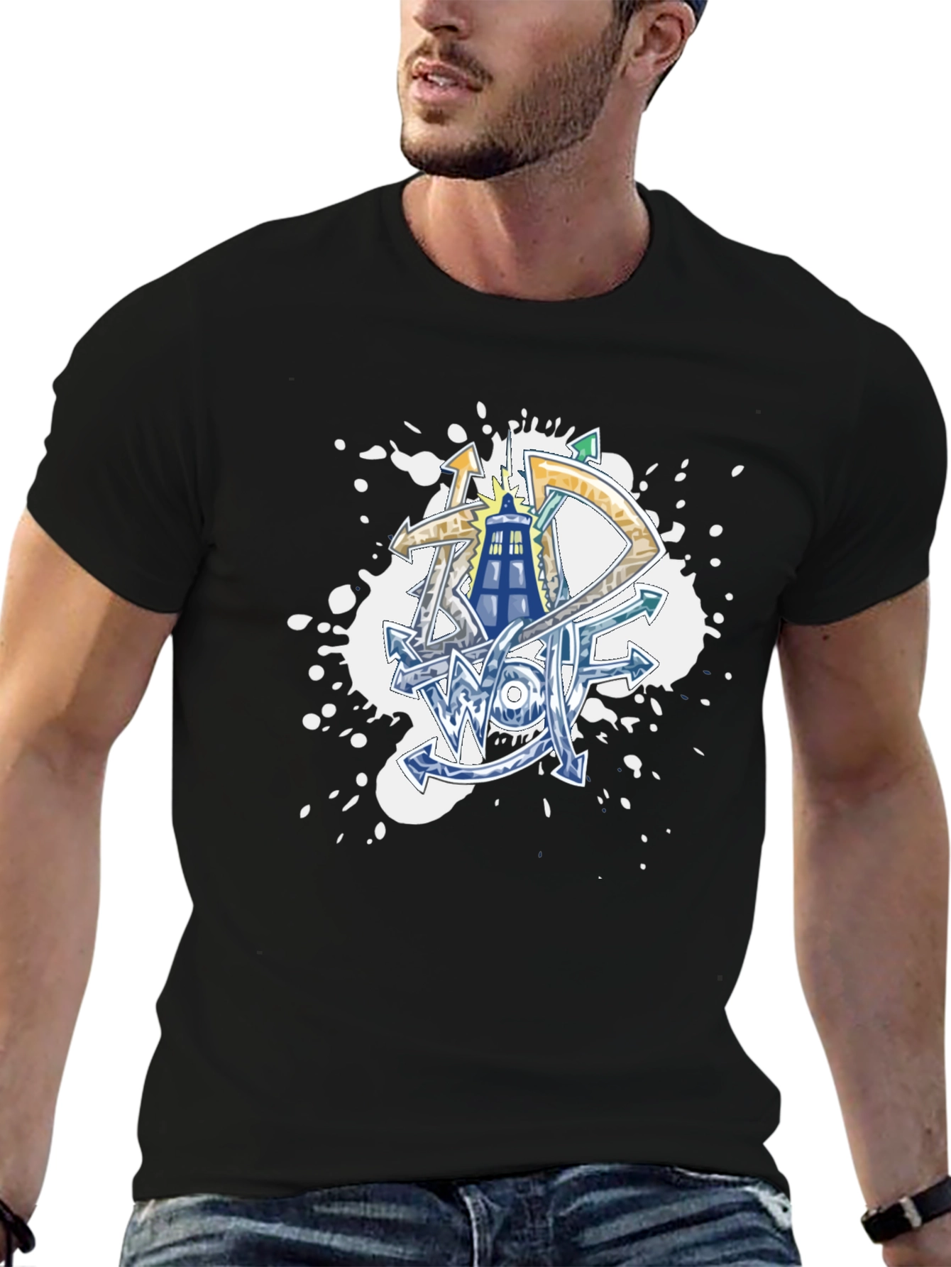 Doctor Who Graffiti Art Black T-Shirt