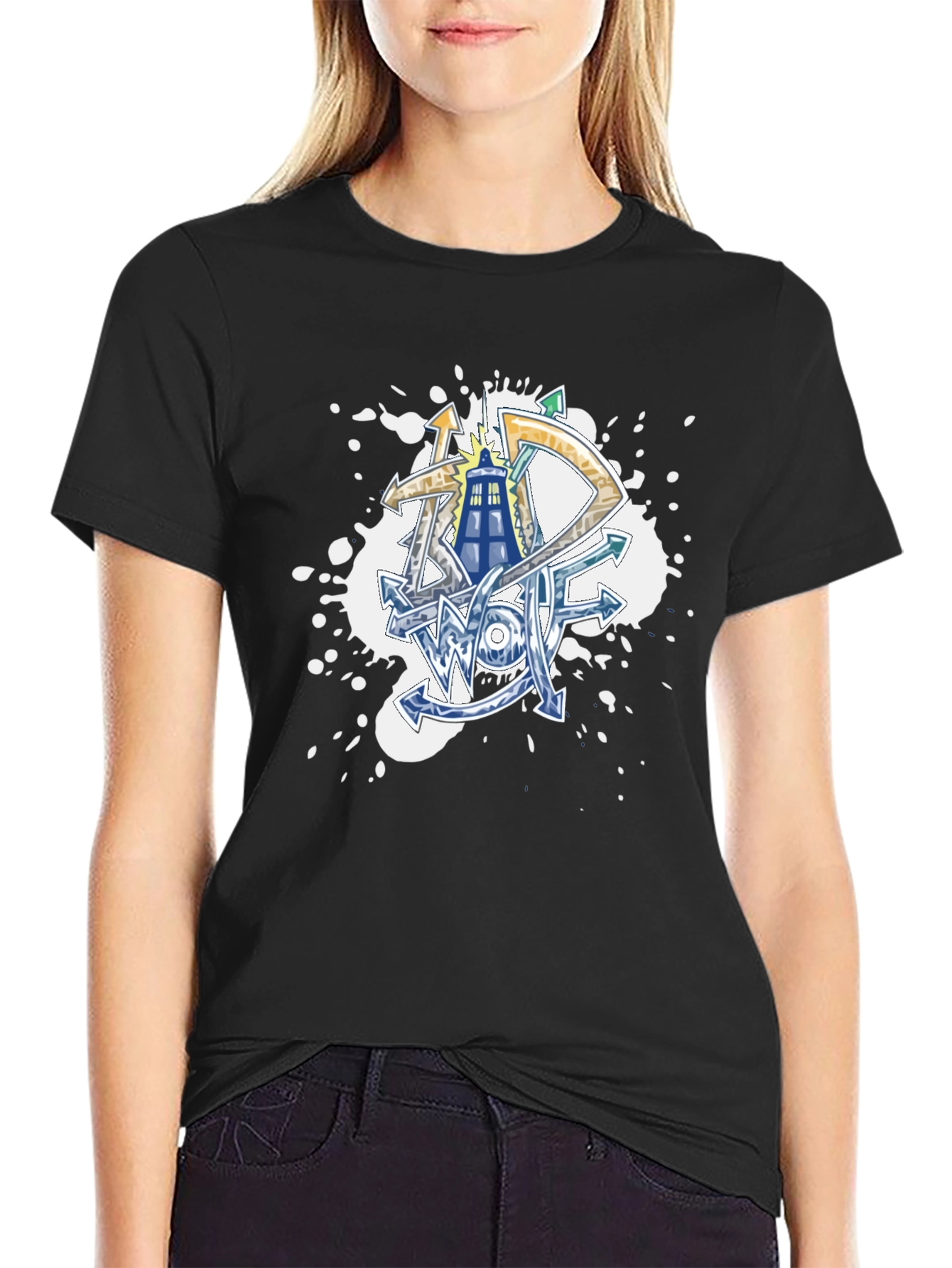 Doctor Who Graffiti Art Black T-Shirt