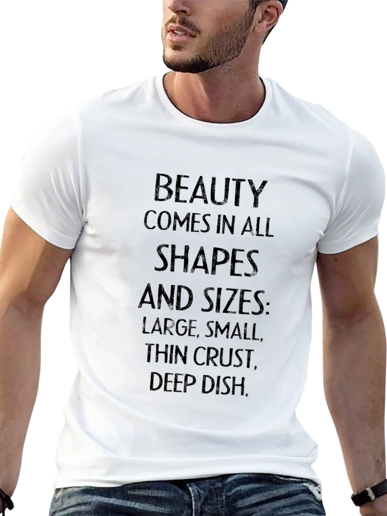 Beauty Comes In All Shapes Mens Black T-Shirt