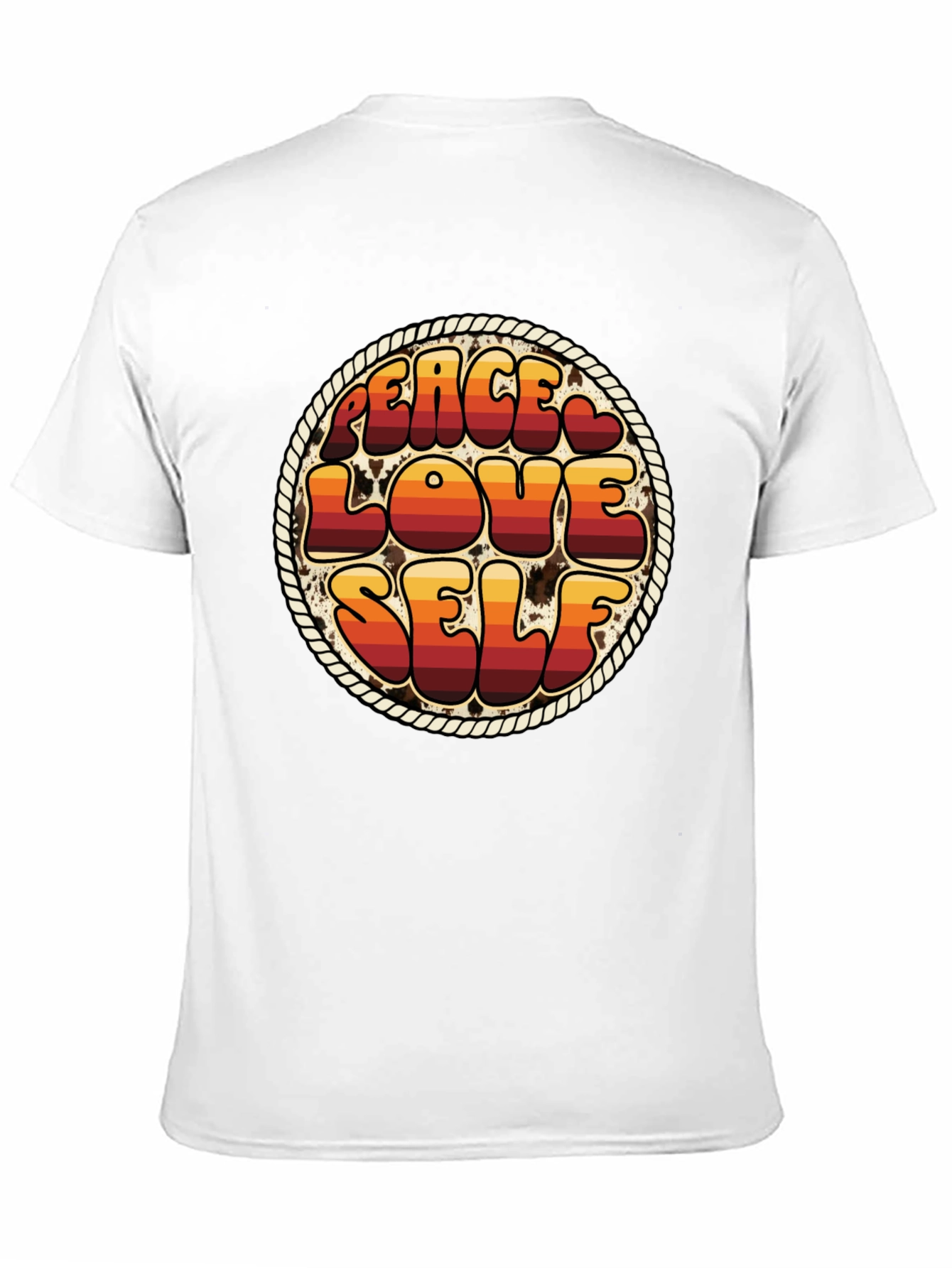 Peace Love Self Retro Graphic T-Shirt