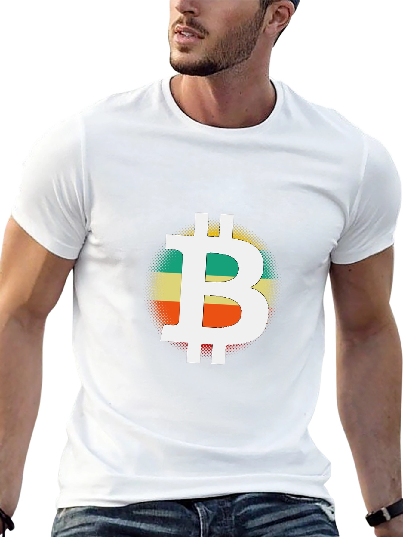 Bitcoin Retro Graphic Black T-Shirt