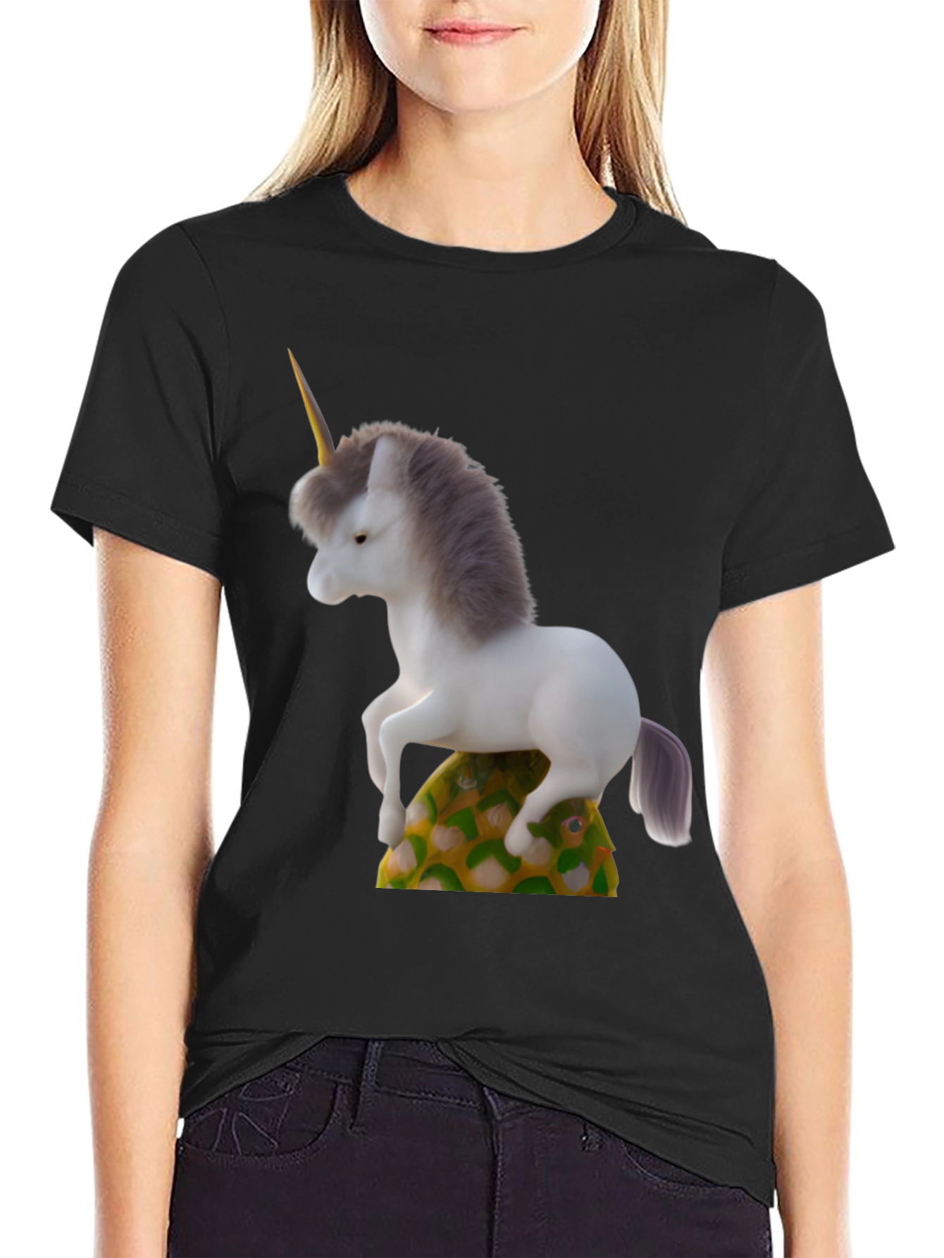 Unicorn on Pineapple Graphic Tee