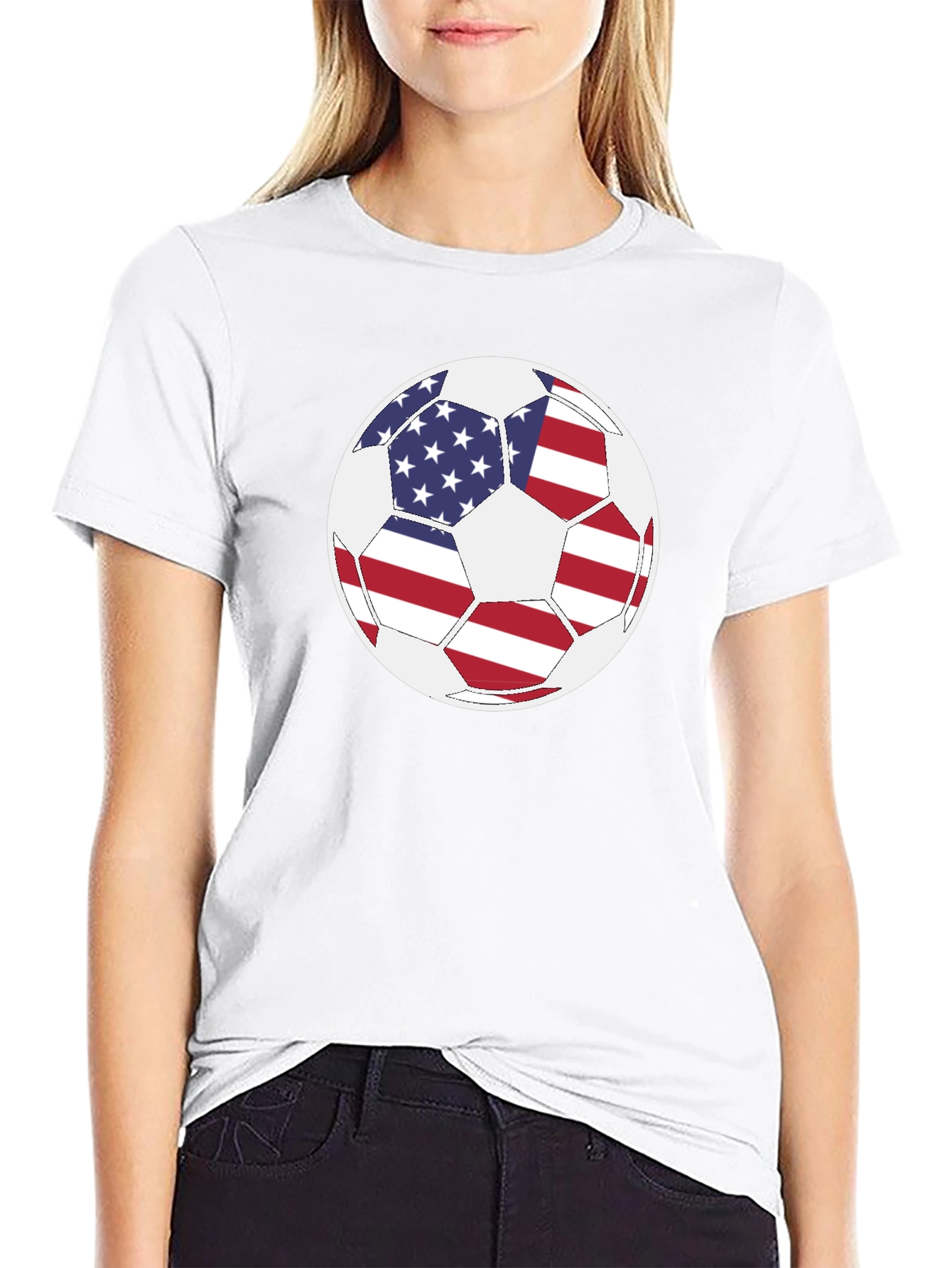 USA Flag Soccer Ball T-Shirt