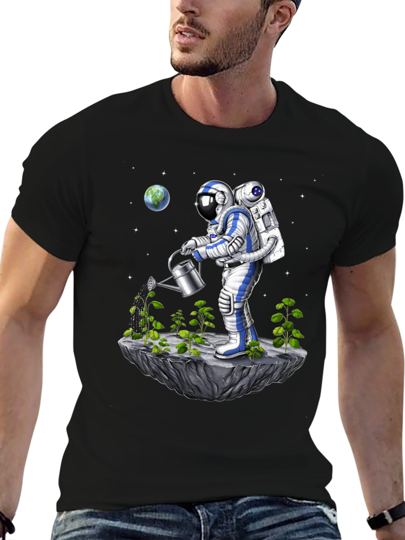 Astronaut Gardener T-Shirt - Space Farming Tee