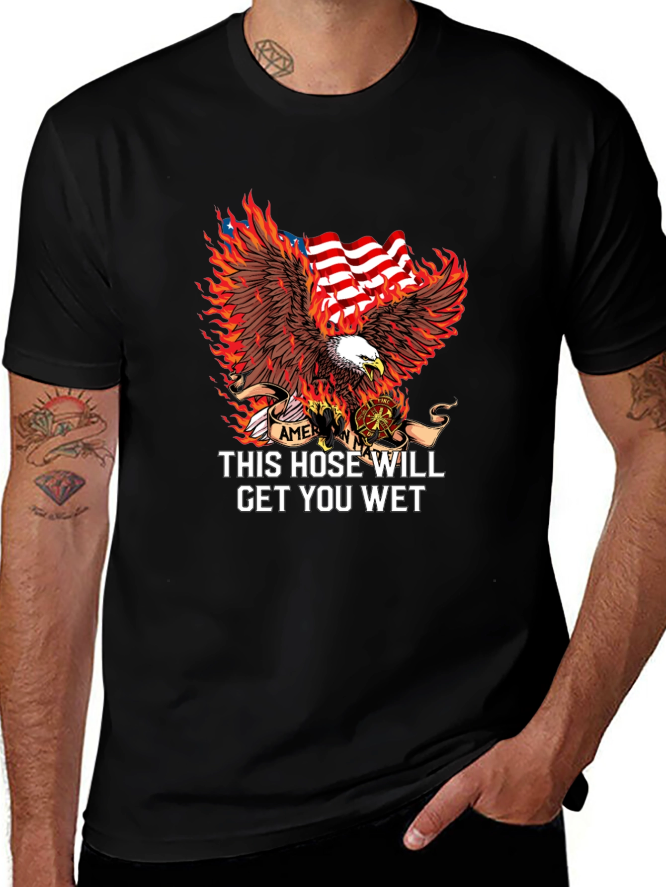American Firefighter Eagle T-Shirt