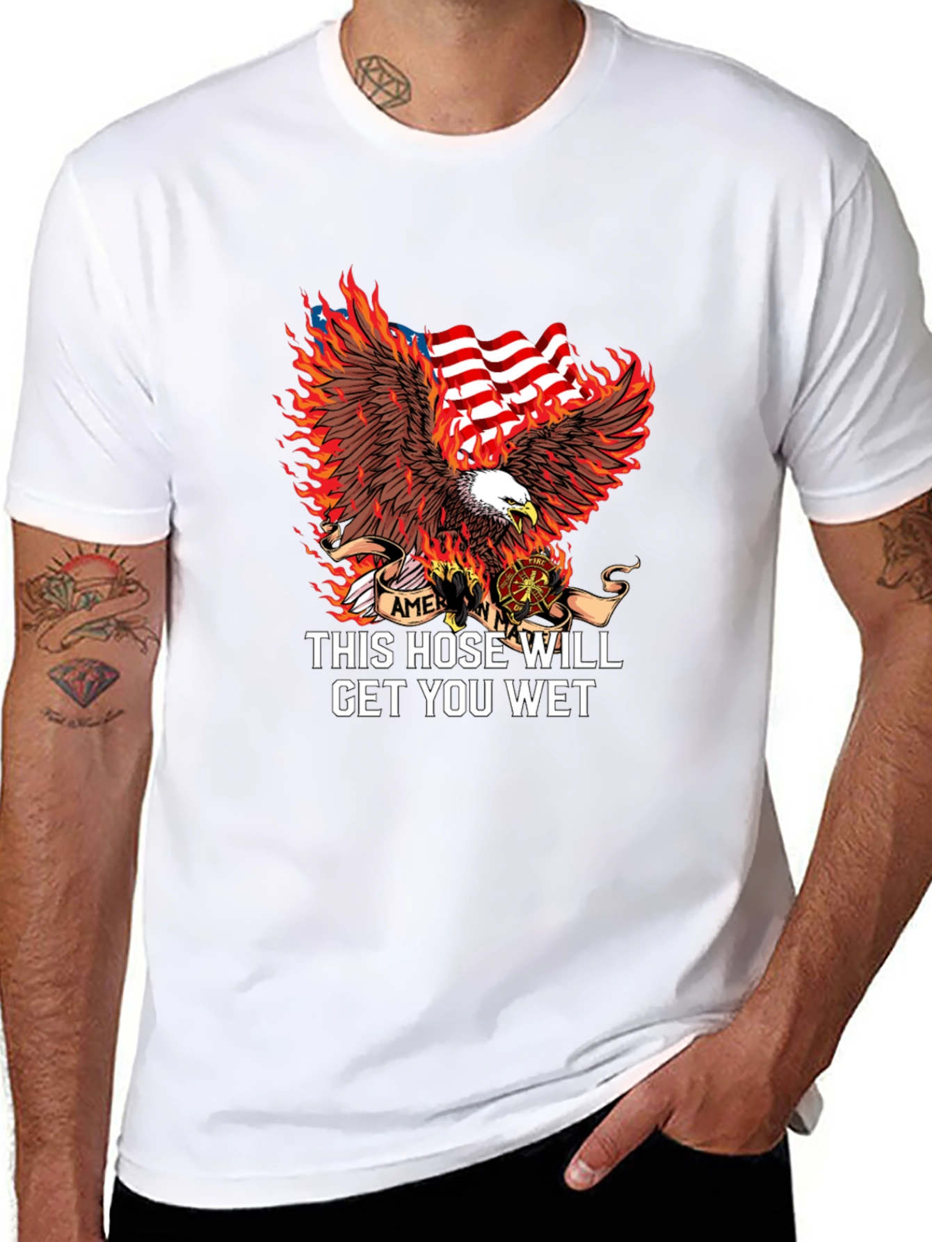 American Firefighter Eagle T-Shirt