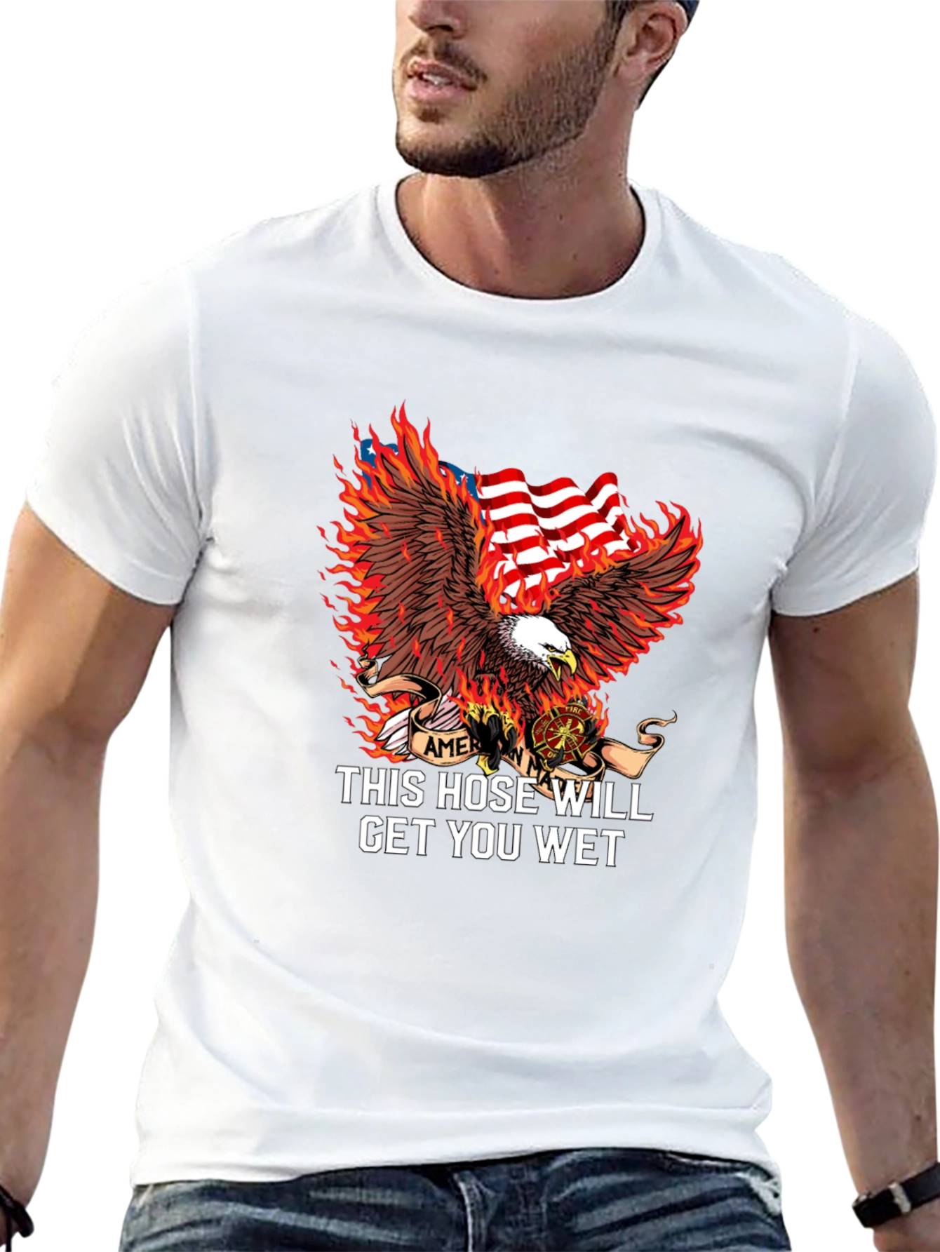 American Firefighter Eagle T-Shirt