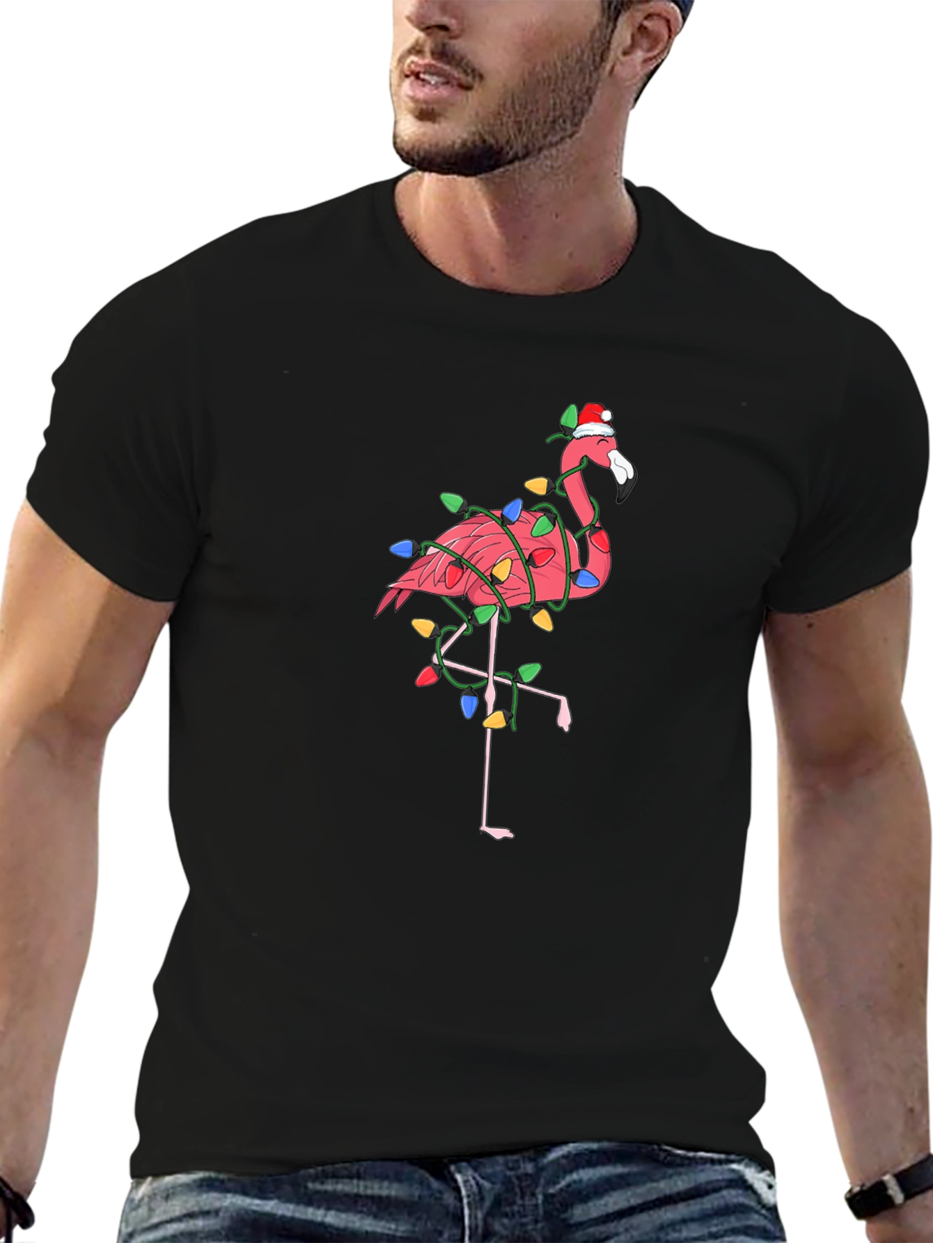 Christmas Flamingo T-Shirt - Holiday Party Tee