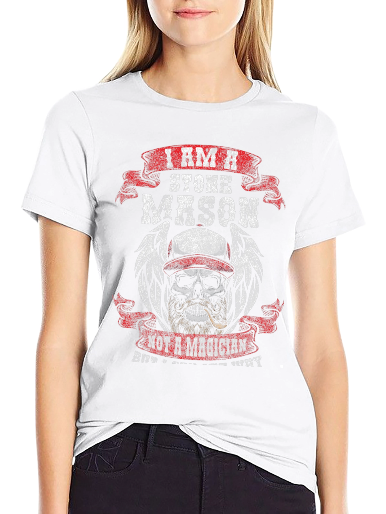 Stone Mason Skull Graphic T-Shirt